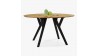Dubový oválný stůl, černé nohy mak 140 x 90 cm , Jídelní stoly- 5