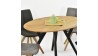 Dubový oválný stůl, černé nohy mak 140 x 90 cm , Jídelní stoly- 3