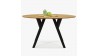 Dubový oválný stůl, černé nohy mak 140 x 90 cm , Jídelní stoly- 4