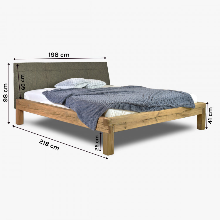 Dubová postel z masivu Adam 180 x 200 cm , Manželské postele z masivu- 10