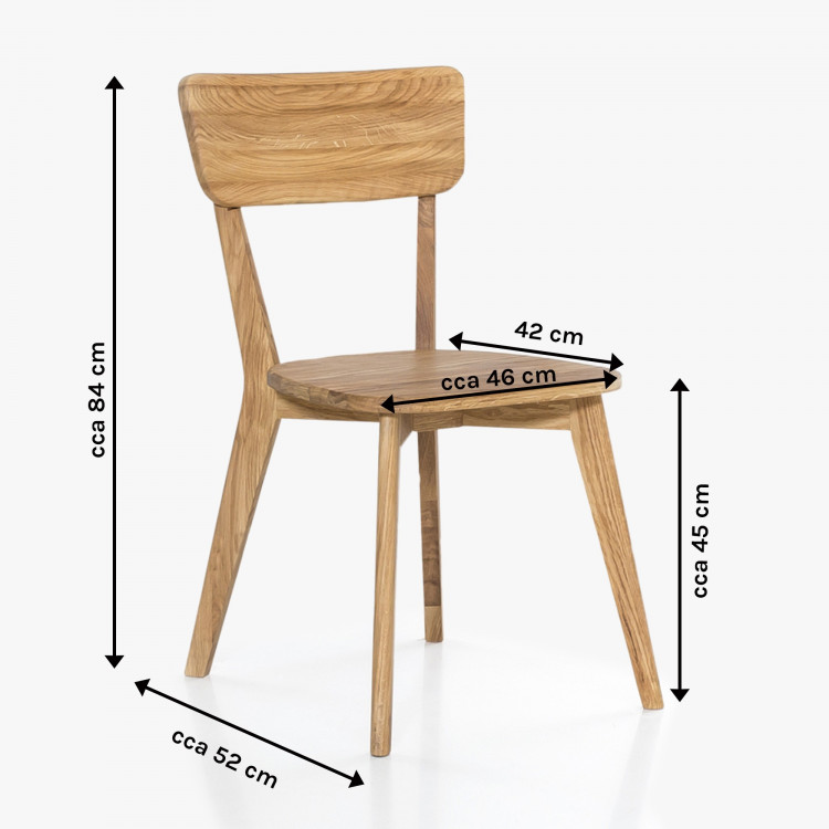 Masivní dřevěná židle z dubu, Noci sada 2 ks , Jídelní židle- 6