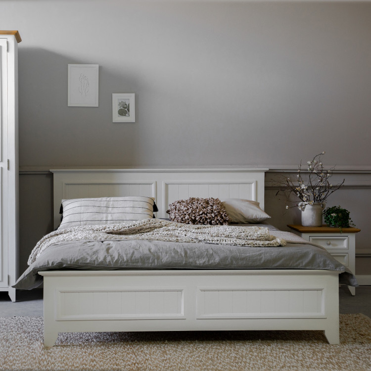 Dřevěná provence postel, Lille 160 x 200 cm , Postele- 6