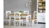 Dřevěná provence jídelní židle bílo hnědá, Lille , Jídelní židle- 10