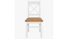 Dřevěná provence jídelní židle bílo hnědá, Lille , Jídelní židle- 3