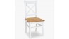 Dřevěná provence jídelní židle bílo hnědá, Lille , Jídelní židle- 1