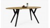 Dubový oválný stůl, černé nohy mak 180 x 90 cm , Jídelní stoly- 5