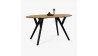 Dubový oválný stůl, černé nohy mak 160 x 90 cm , Jídelní stoly- 1