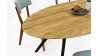 Dubový oválný stůl, černé nohy mak 160 x 90 cm , Jídelní stoly- 5