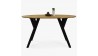 Dubový oválný stůl, černé nohy mak 160 x 90 cm , Jídelní stoly- 2