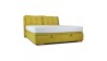 Látková postel 180 x 200 s úložným prostorem žlutá, Novi , Postele- 7