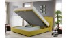 Látková postel 180 x 200 s úložným prostorem žlutá, Novi , Postele- 18