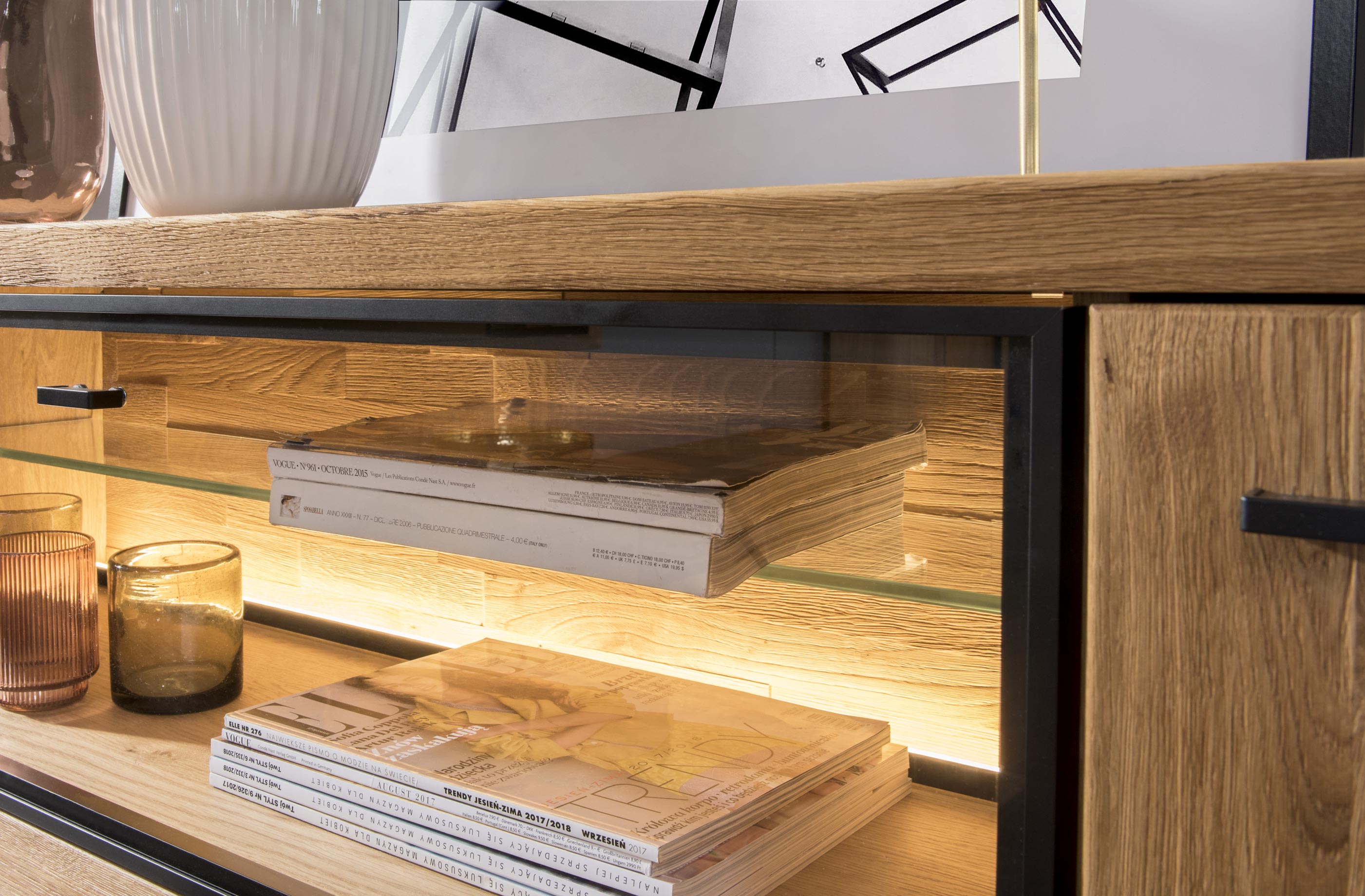 Detail dubového nábytku Vigo