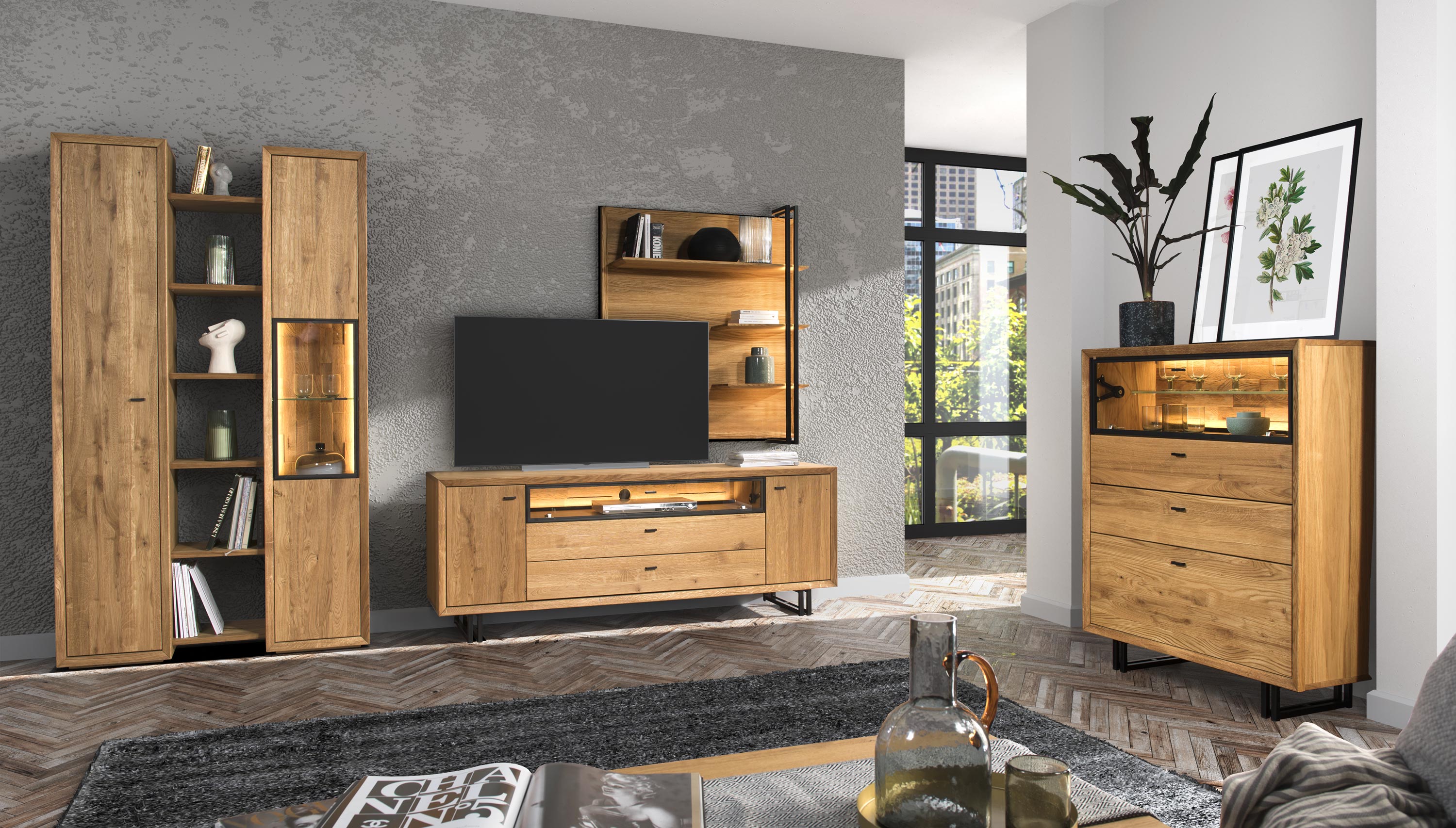 Zostava Vigo, dubový nábytok