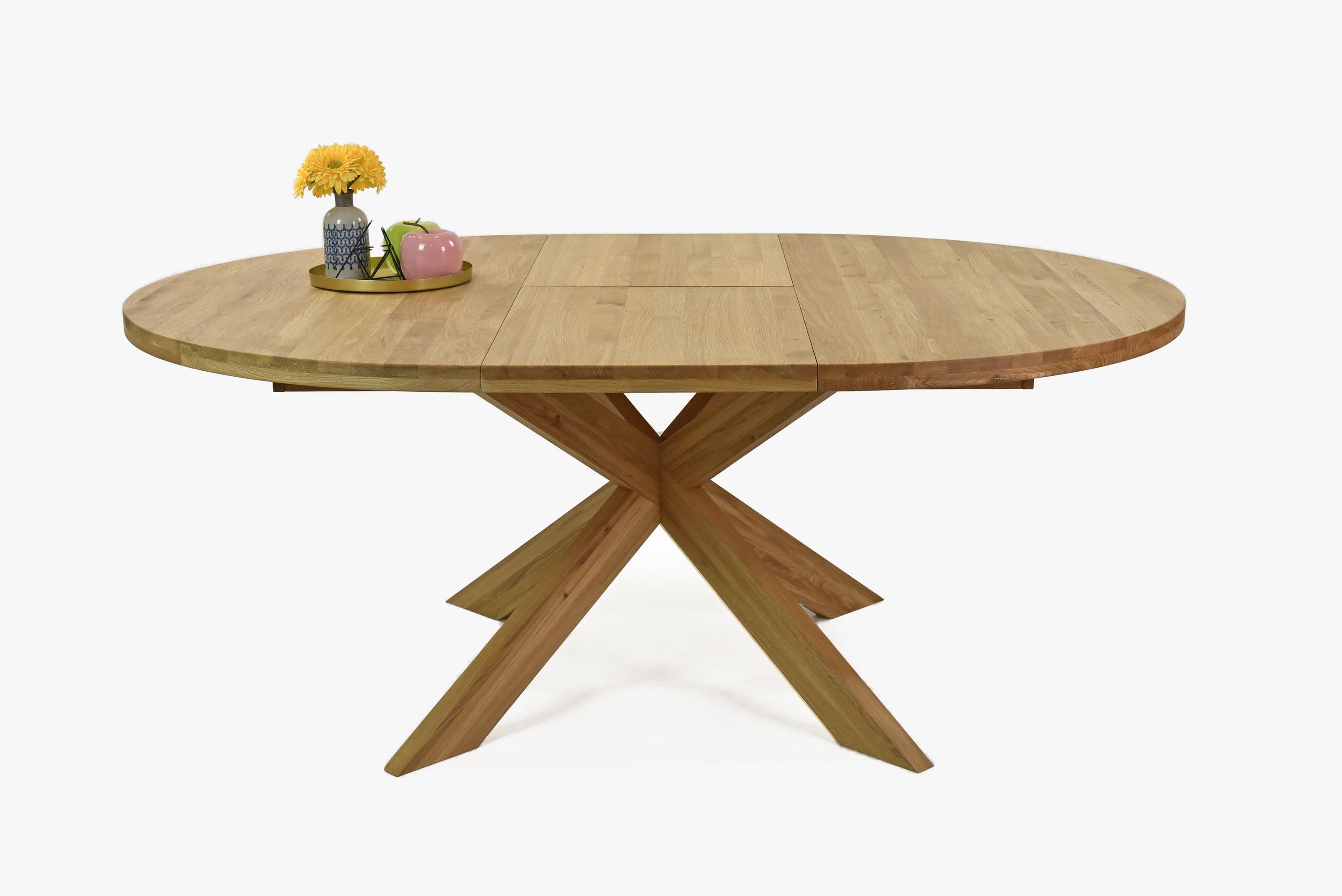 Kerek étkezőasztal tömör tölgy,