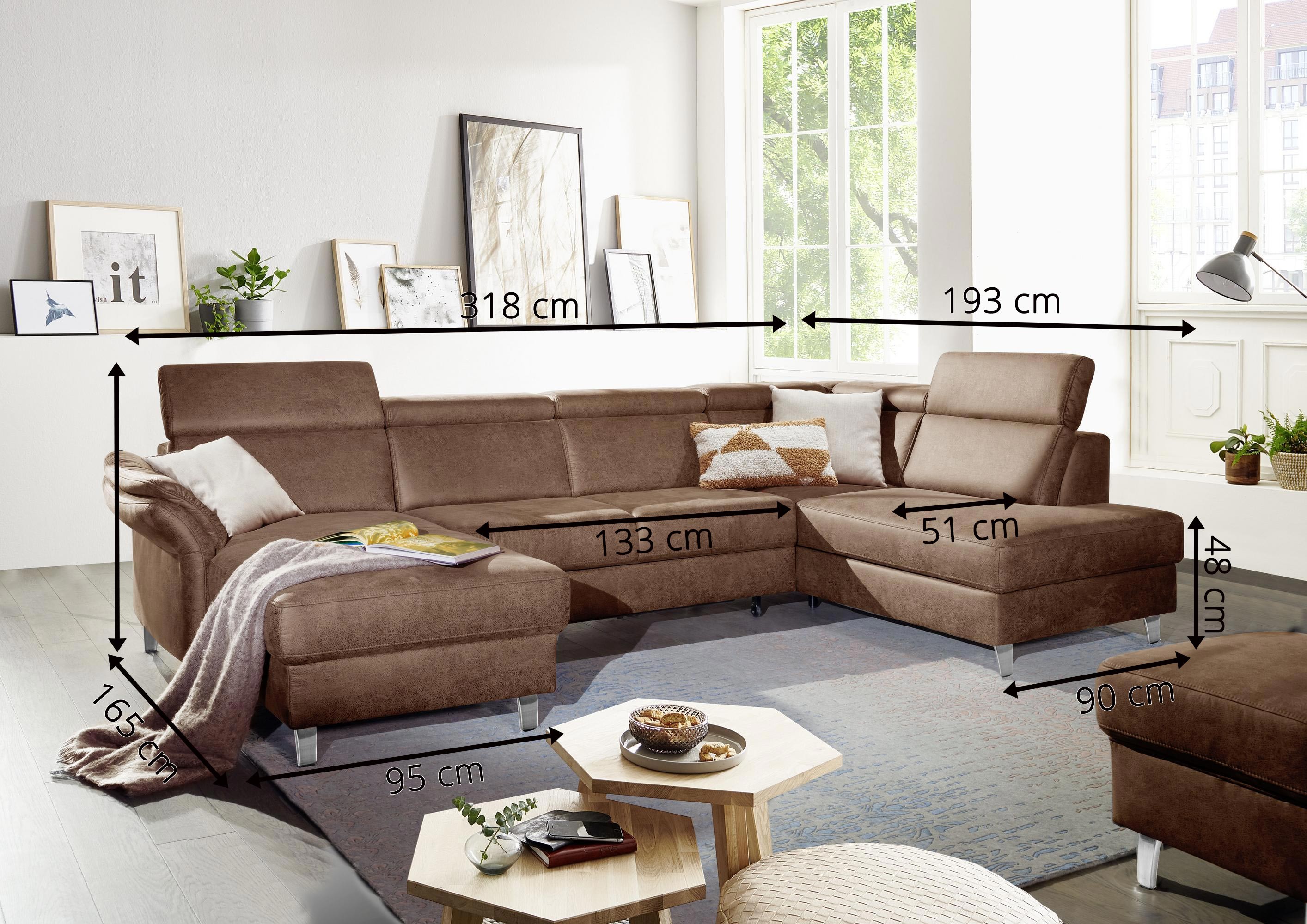 Sedačka od U model Arnga rozmery