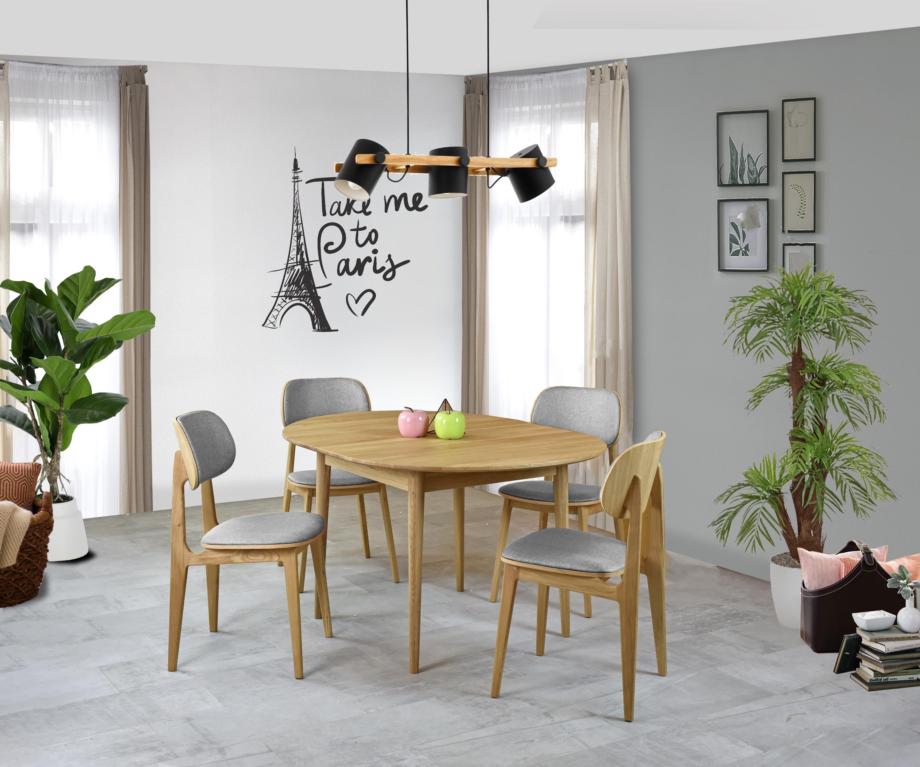 Sitzgruppe Stuhl Vard und Tisch Eskandi