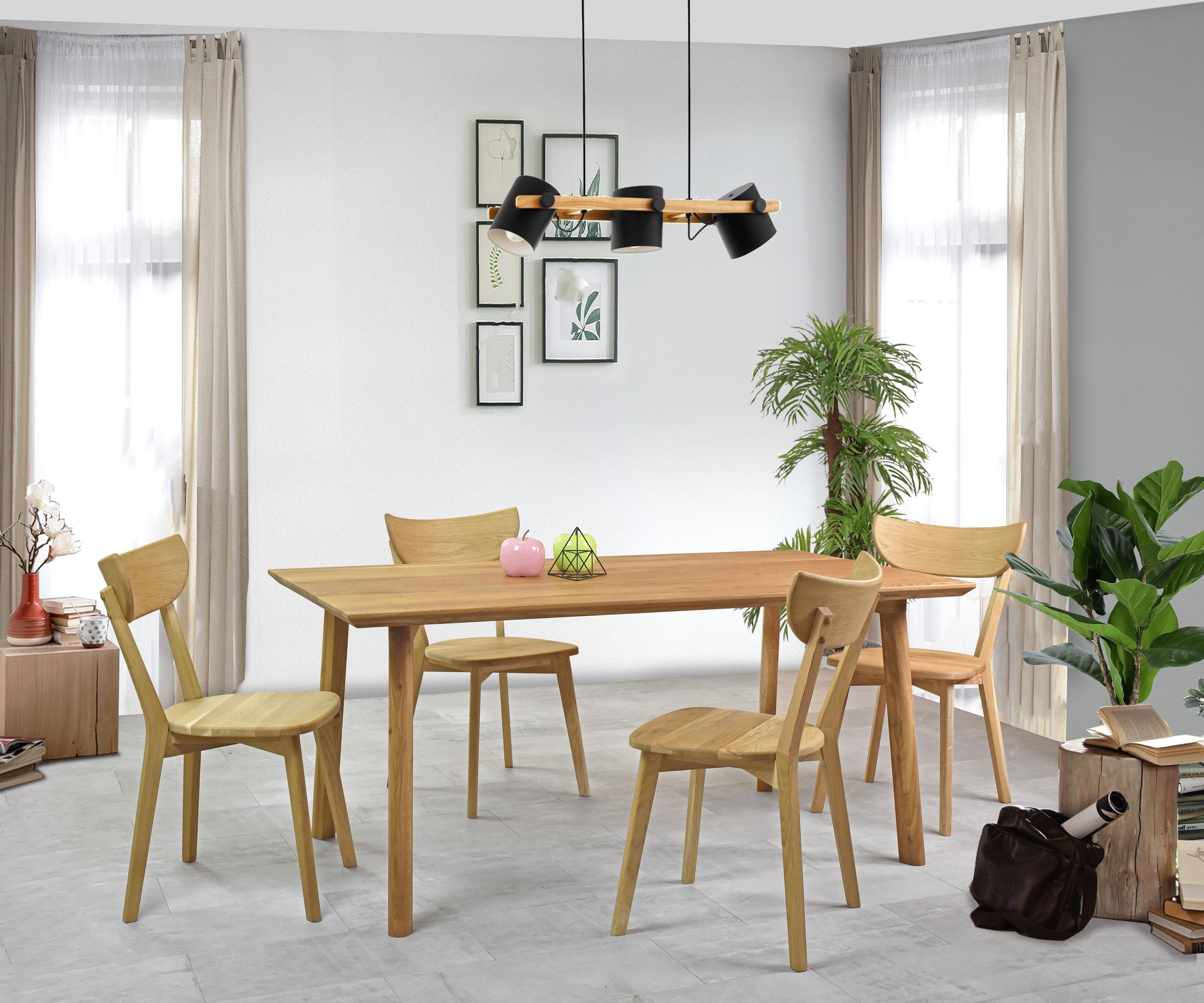 Dubový stôl z masívu 160 x 90 cm, Emily