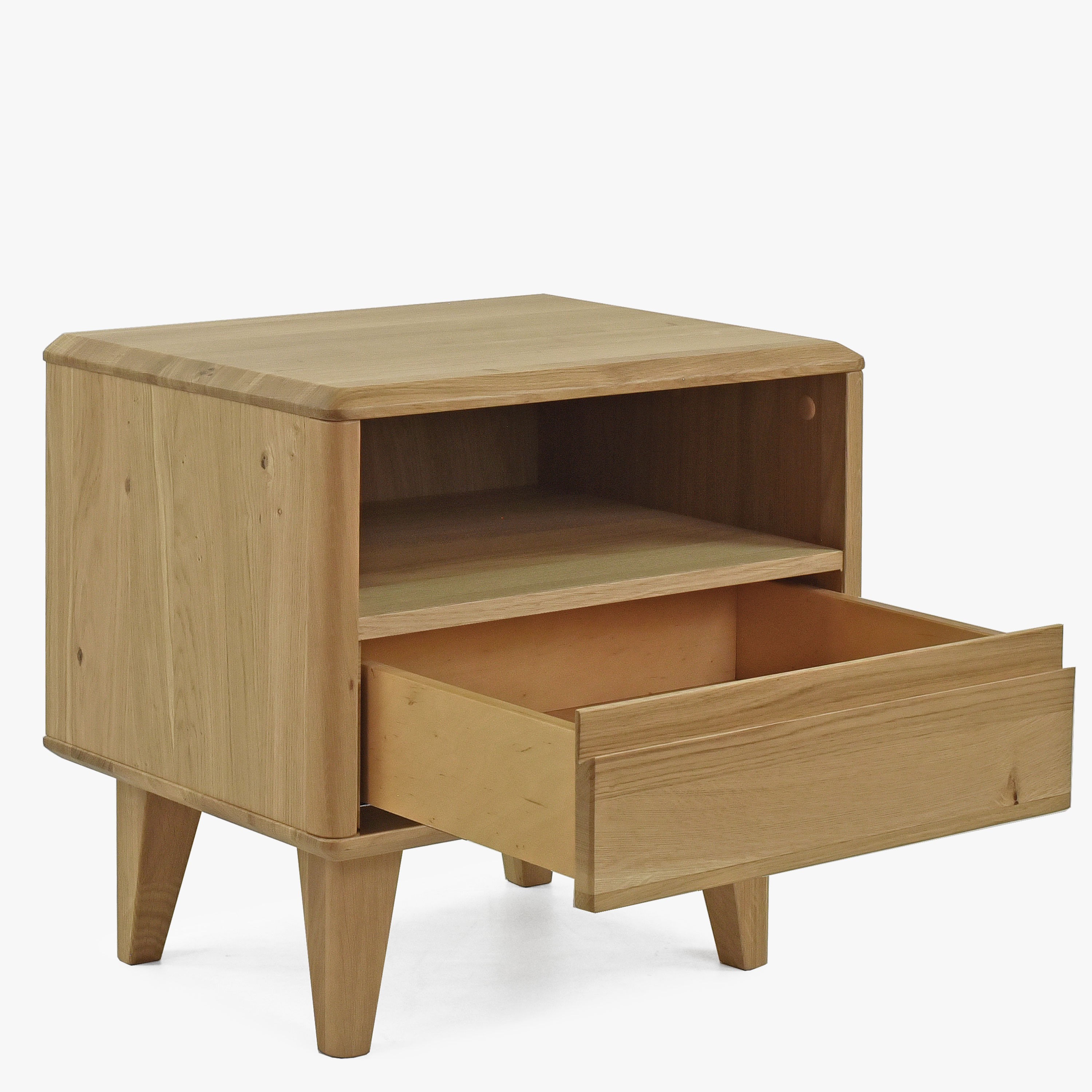 Nachtkommode mit einer Schublade Eiche Natural, Love