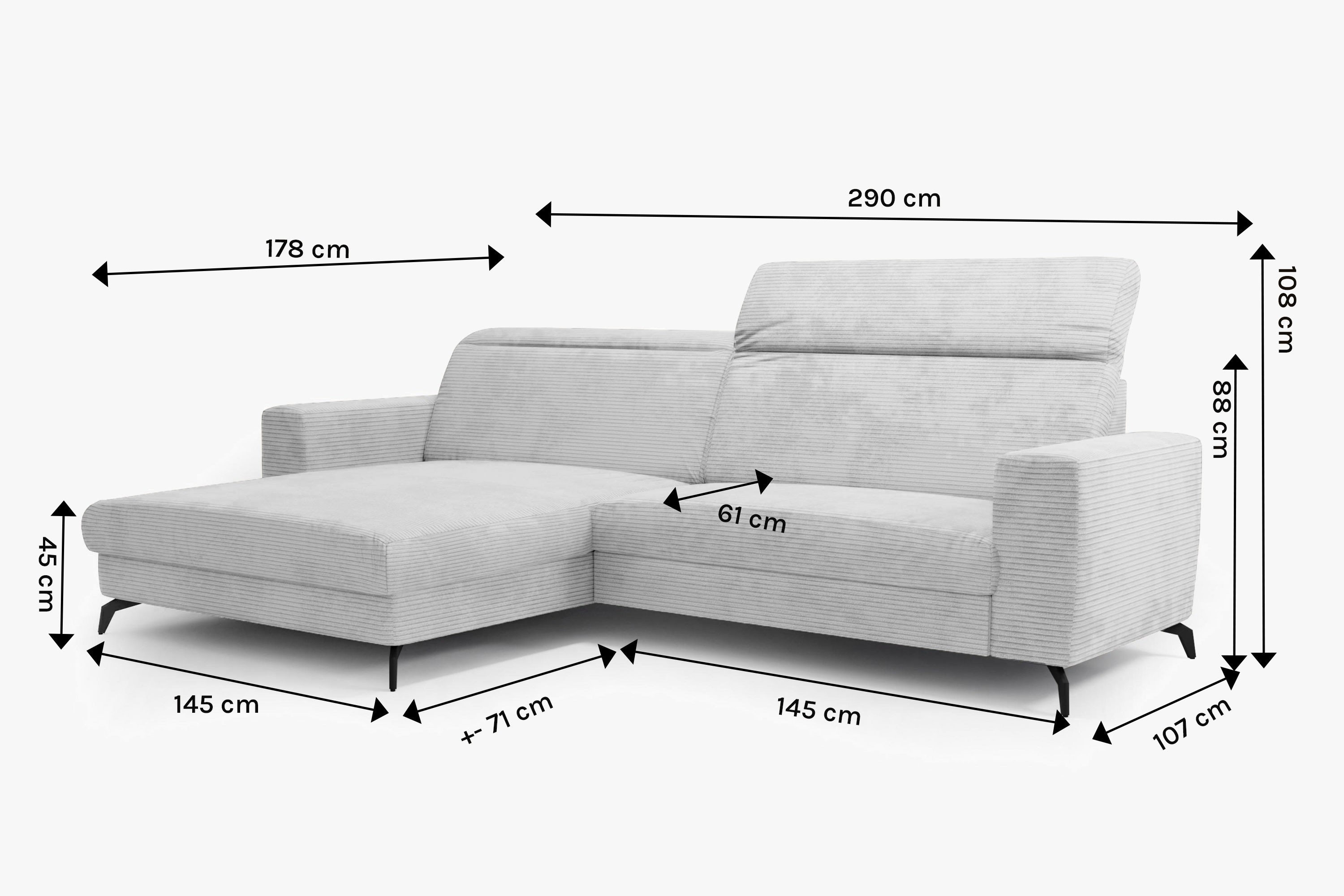 Sofa Boler Maße