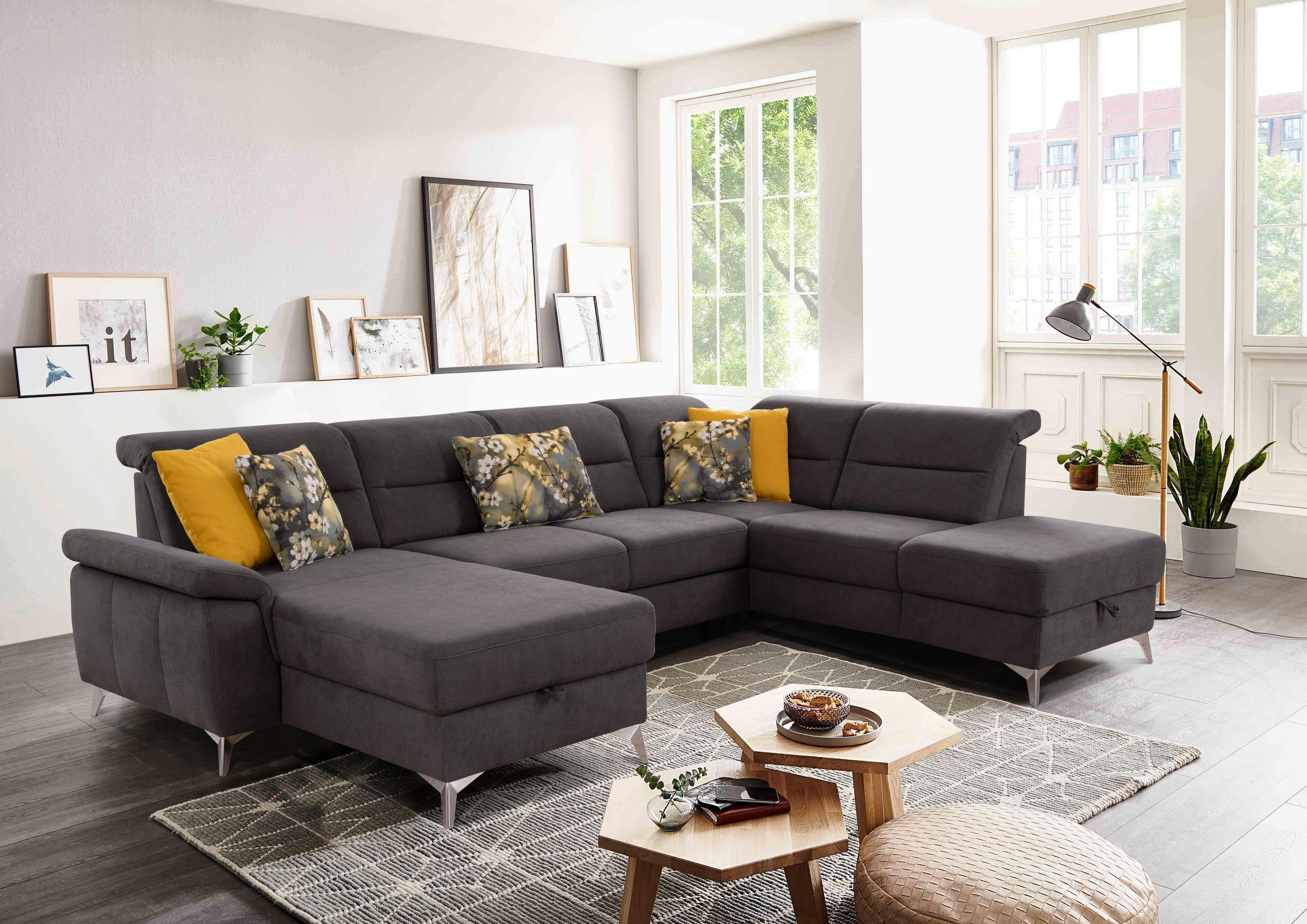 U-förmiges Sofa auf Beinen im skandinavischen Stil - Rechts