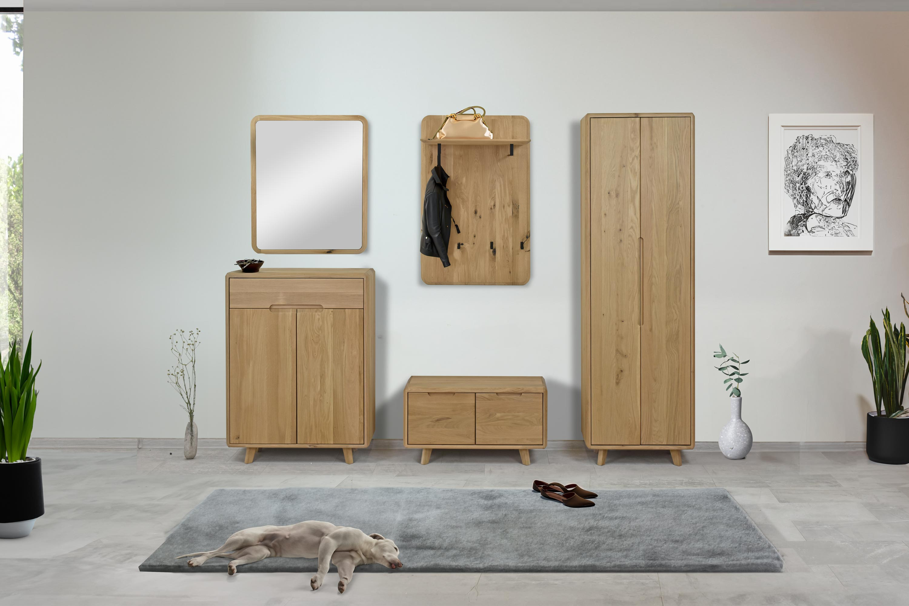 dubový nábytok do predsiene Bratislava