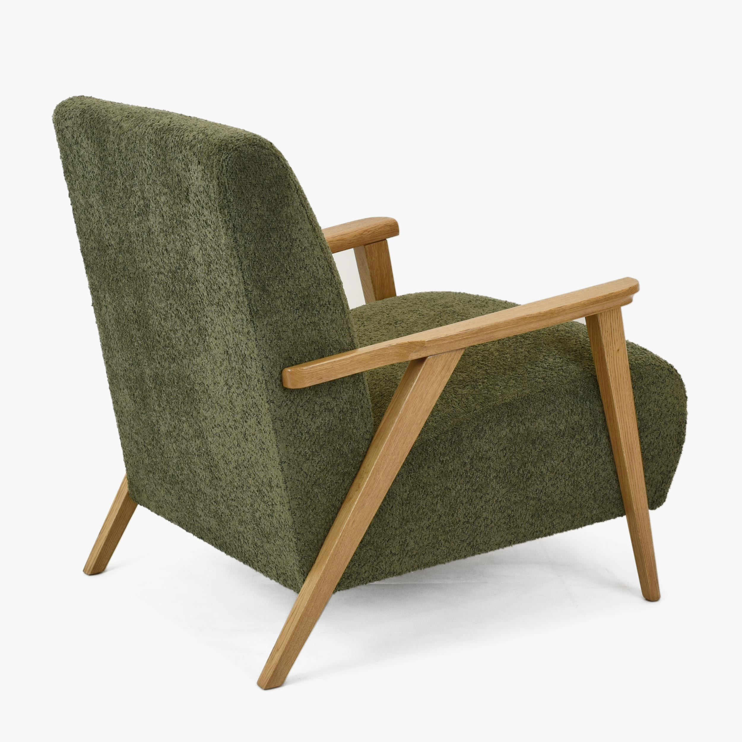 zelené retro kreslo