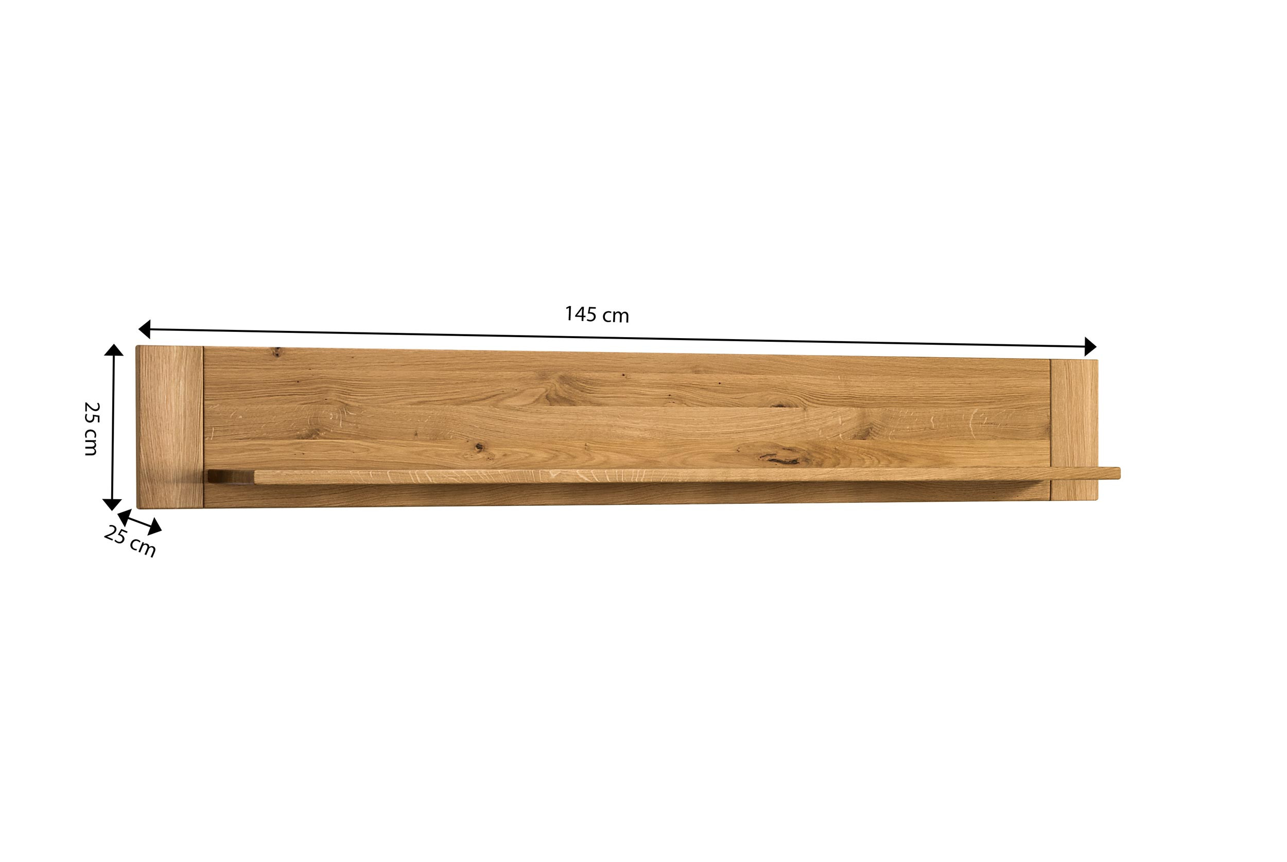 Dubová polica na stenu typ NEW LINE II 30