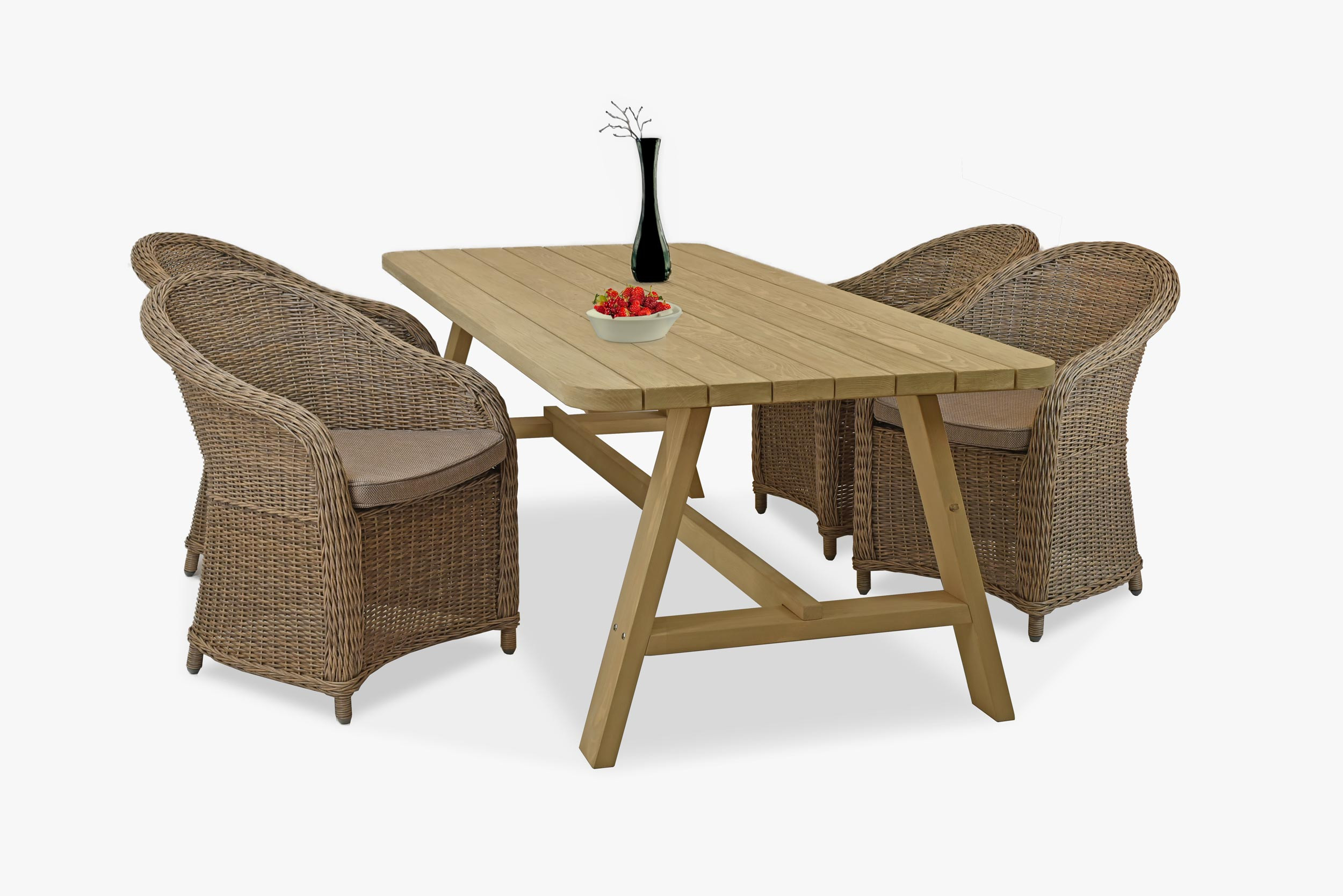 Kerti lucfenyő asztal 200 x 100 cm , matus