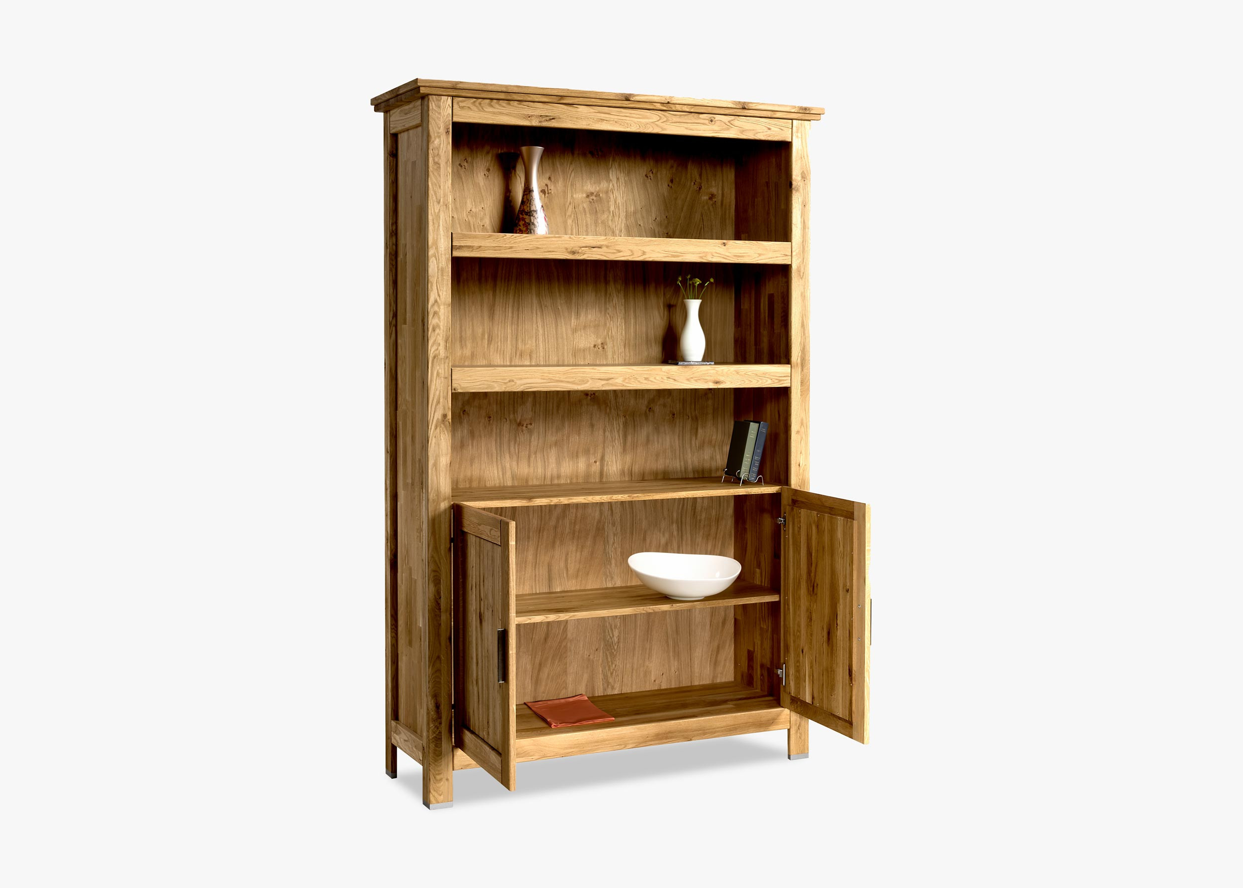Massiver Eichenregal mit Türen, Alexandra 13