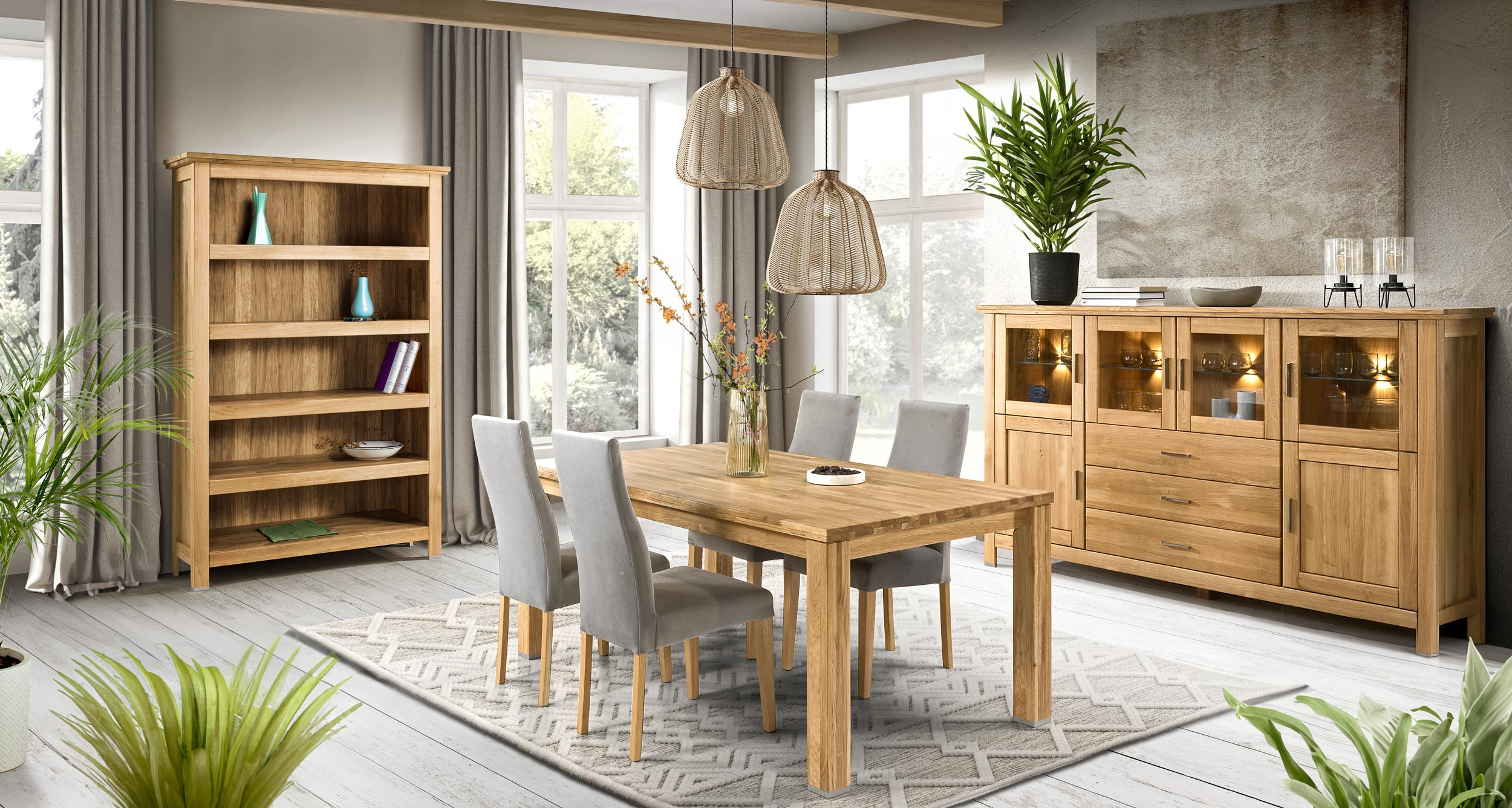 Massives Eichenregal, Alexandra 15