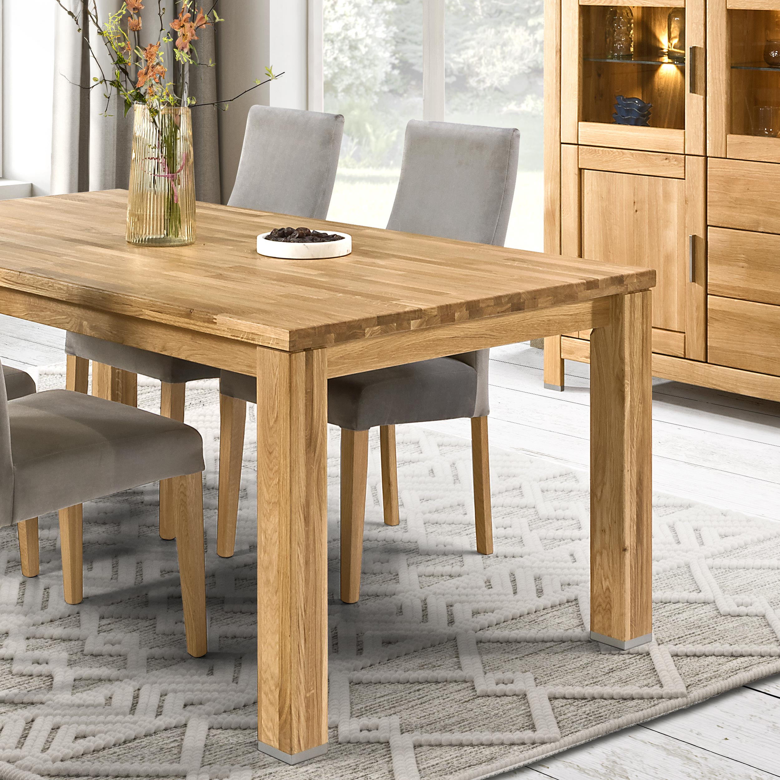 Masívny jedálenský stôl dubový, Alexandra