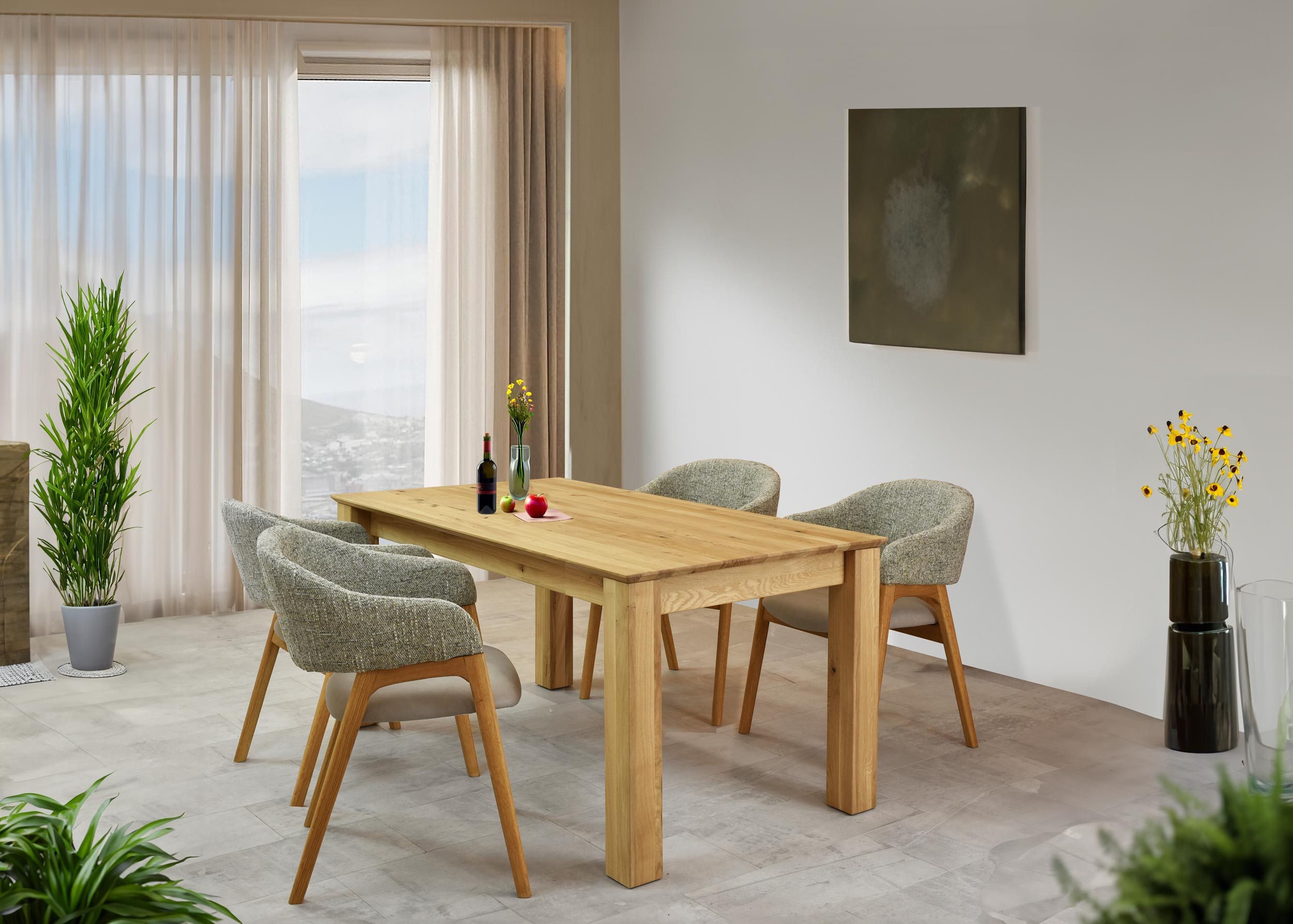 Kreslo s podrúčkami sivý dub