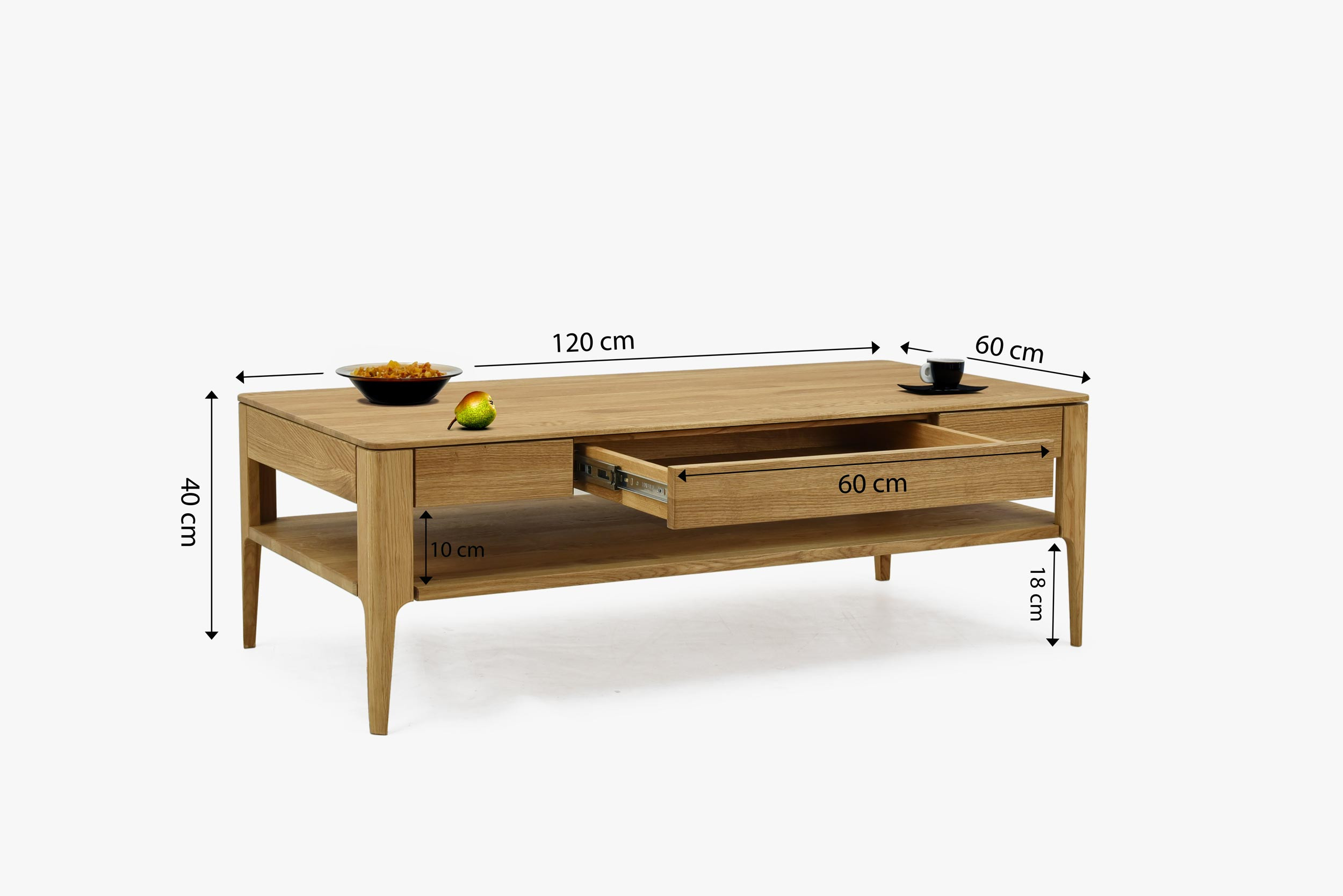 konferenčný stolík z masívu dub 