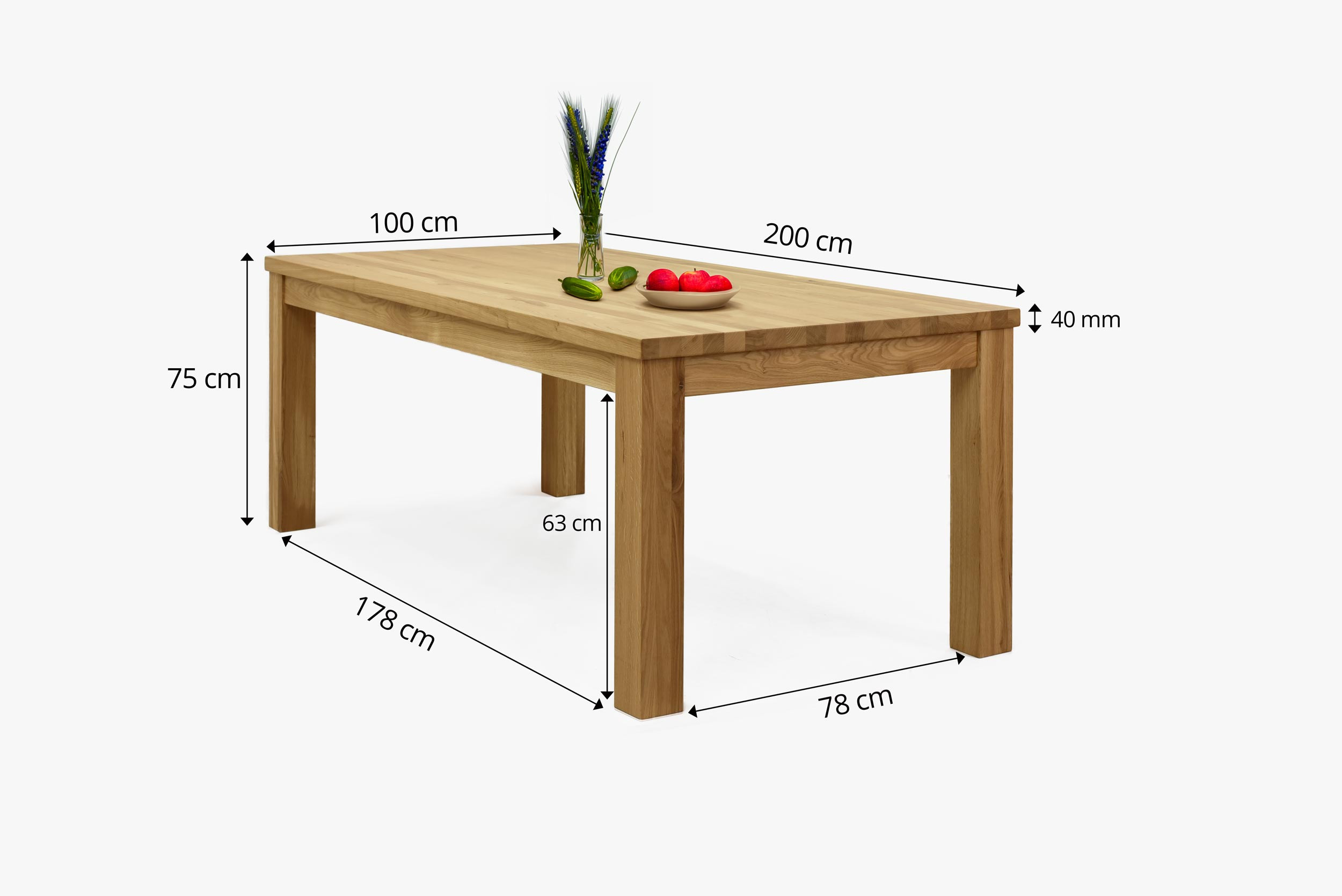 Esstisch EICHE matej Maße