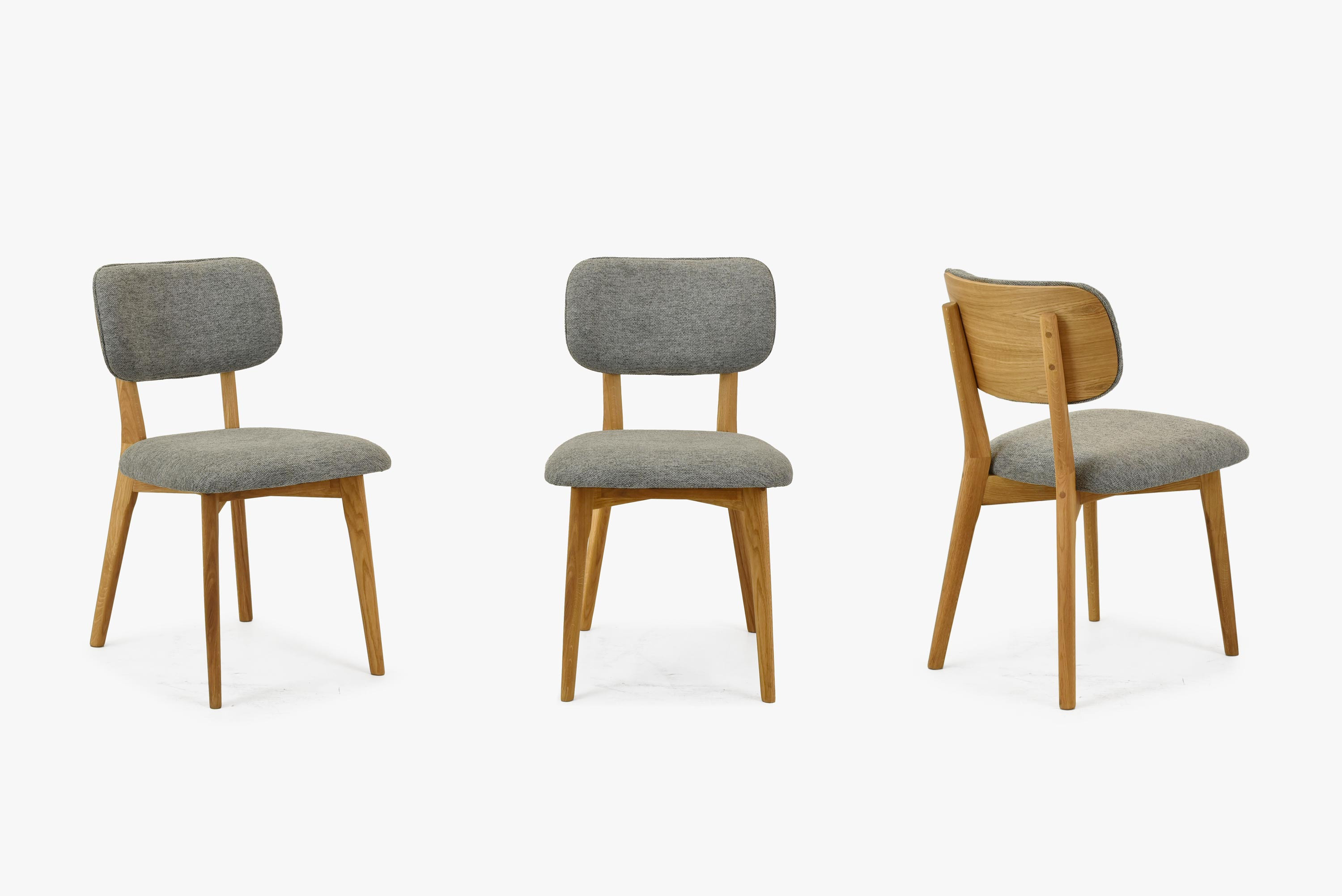 Premium Eichenstuhl mit beiger Polsterung