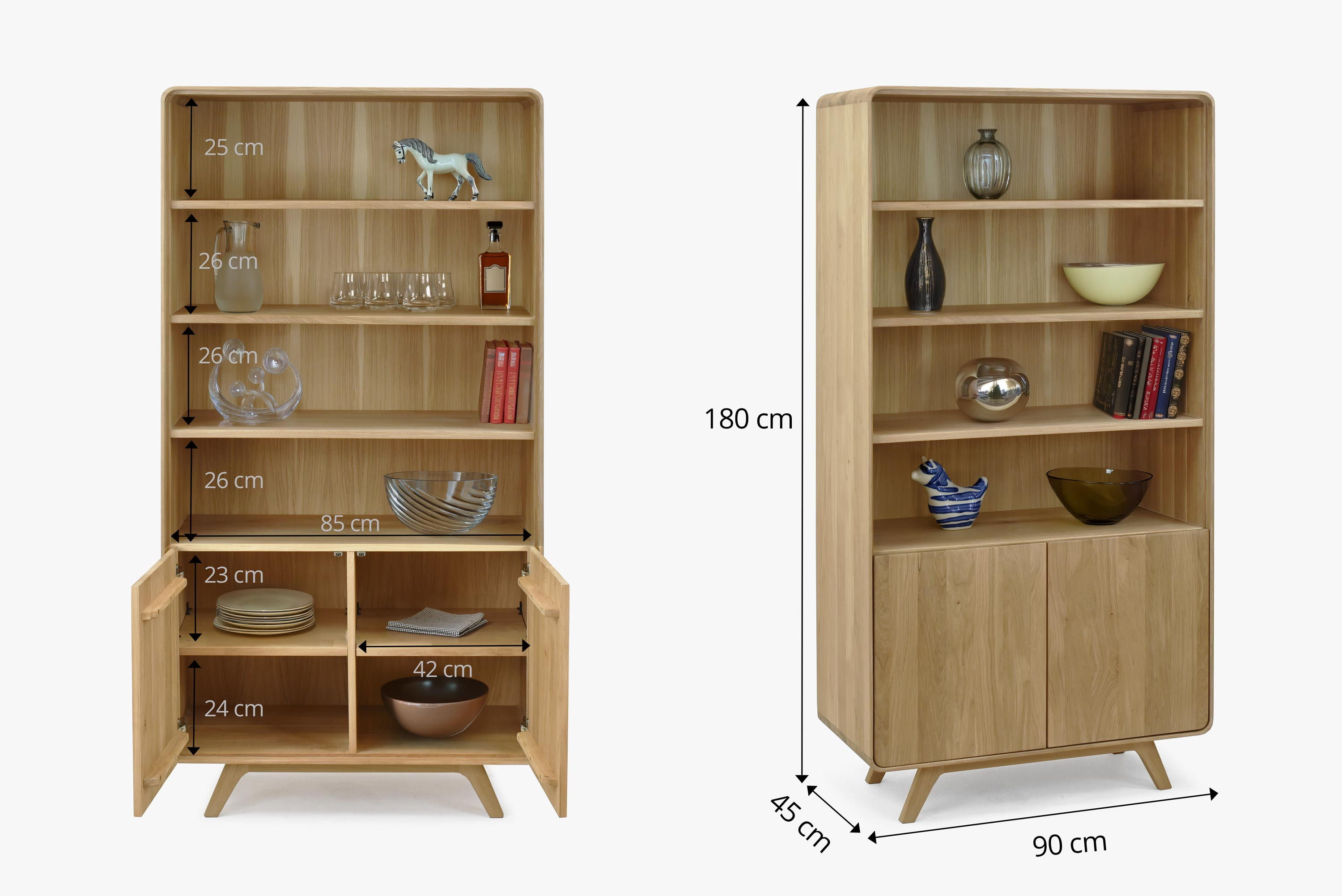 Fehér tölgy színű Avalon bútor