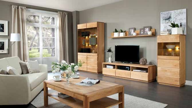 Dubová vitrína do obývačky Typ 50