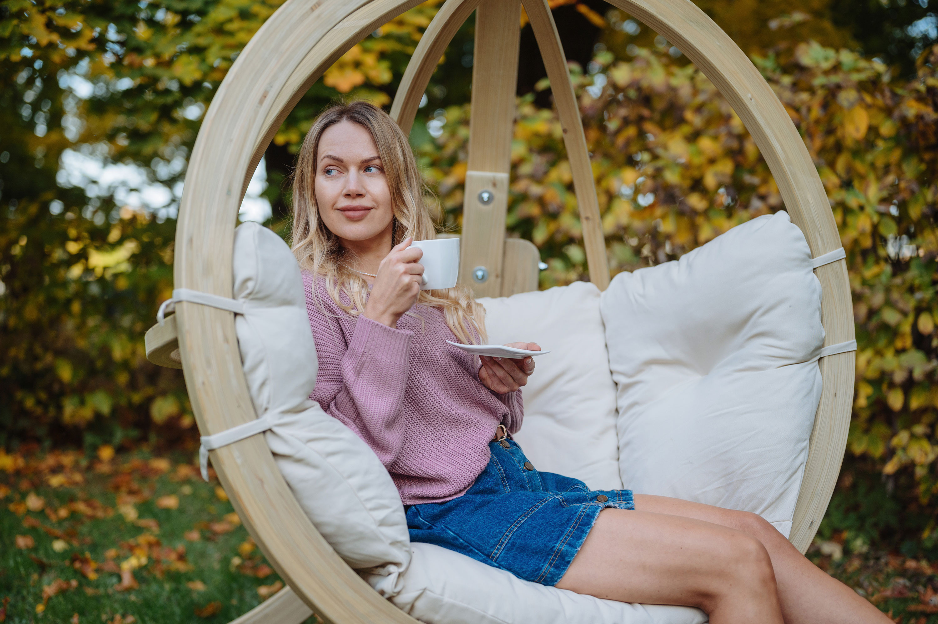 SwingPod hinta – kényelmes krémszínű függő fotel