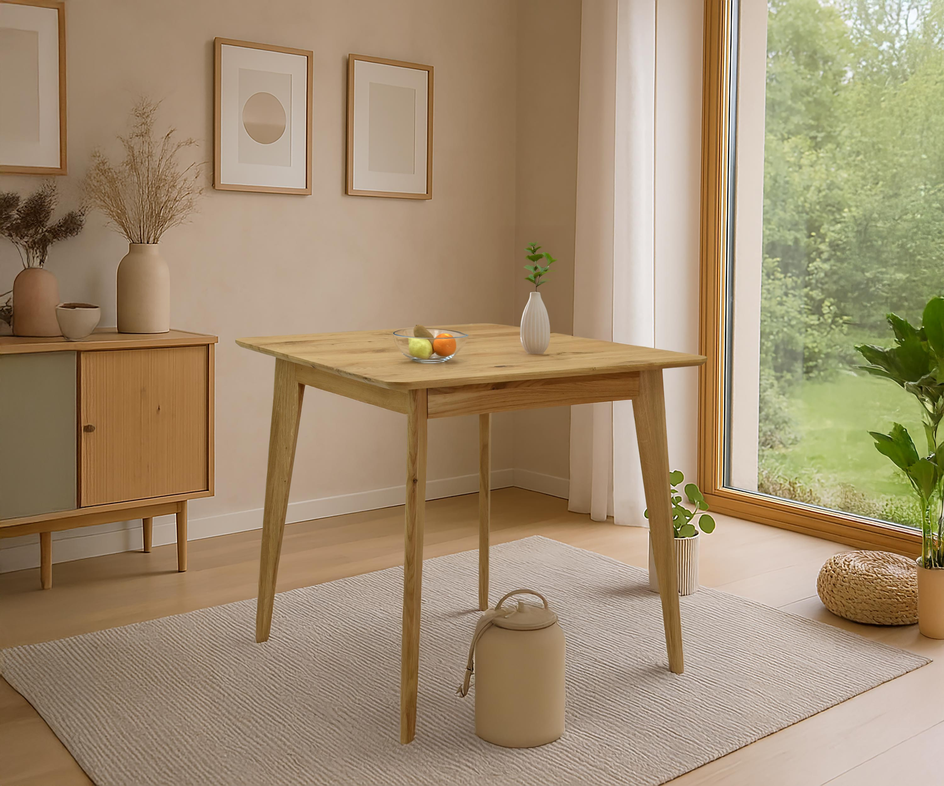 Esstisch Modell aus Eichenholz 80 x 80 cm