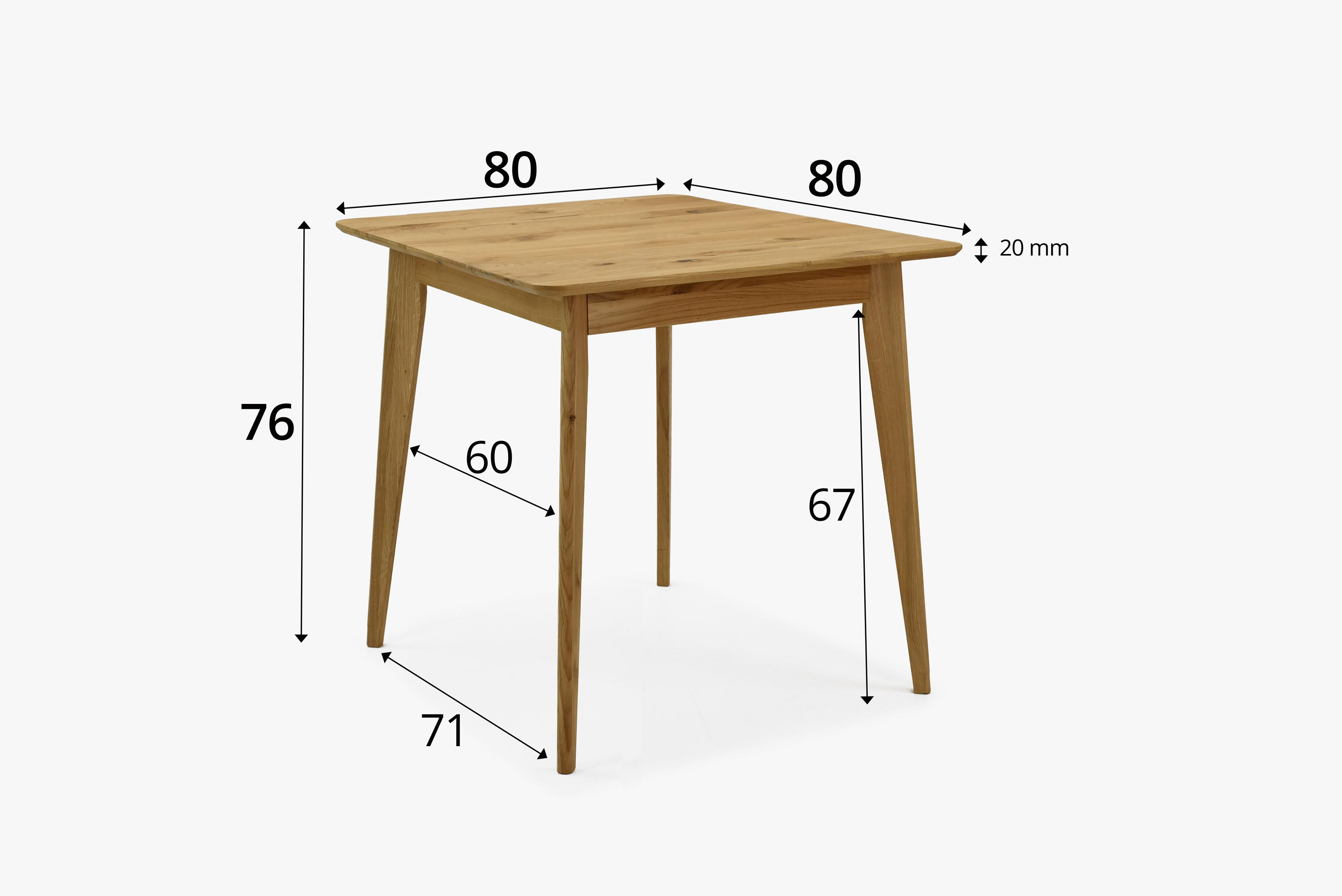 Eichentisch für das Esszimmer aus Massivholz