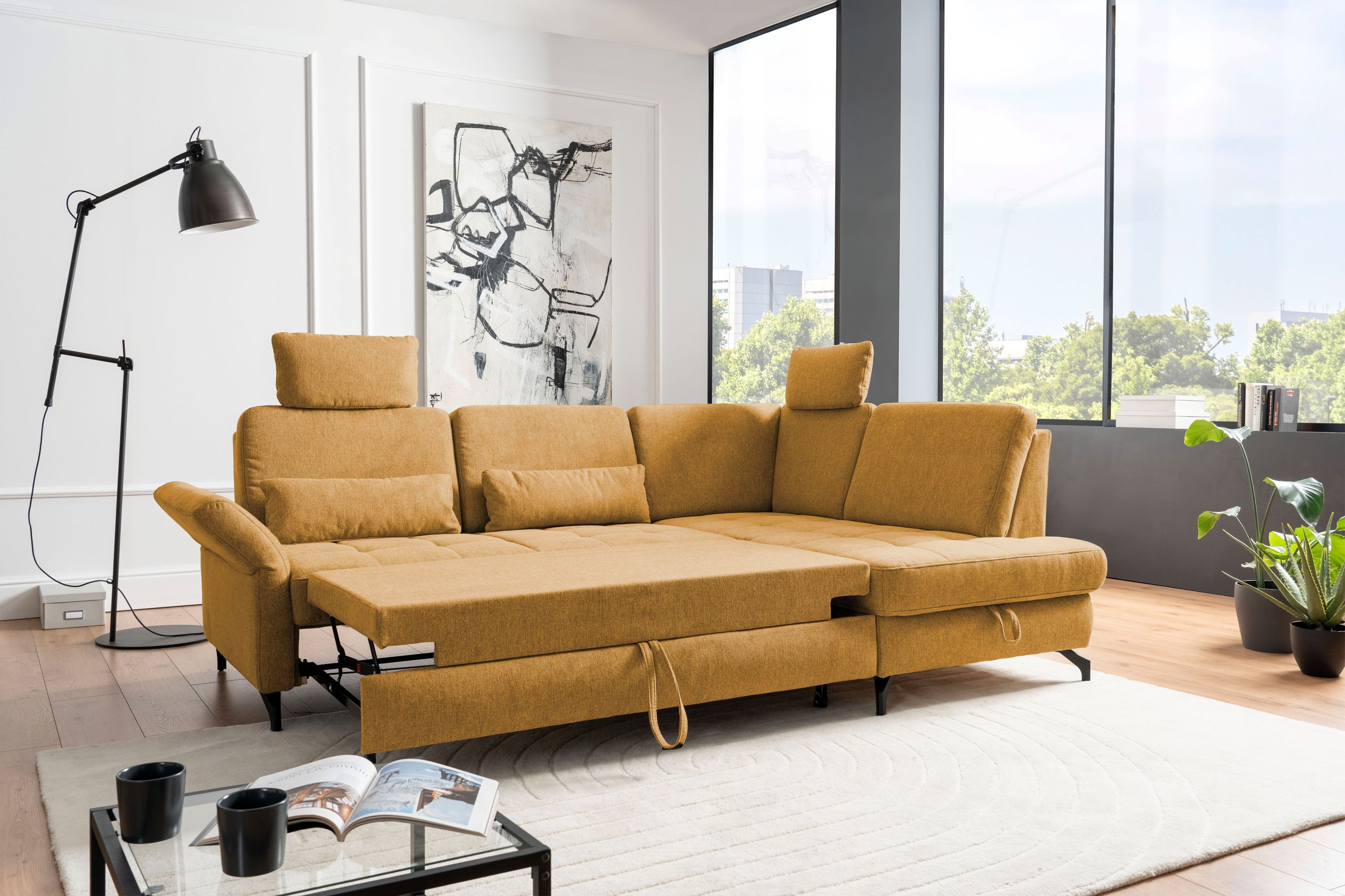 Sedacia súprava Westham ponúka možnosť doplnenia o rozkladaciu posteľ