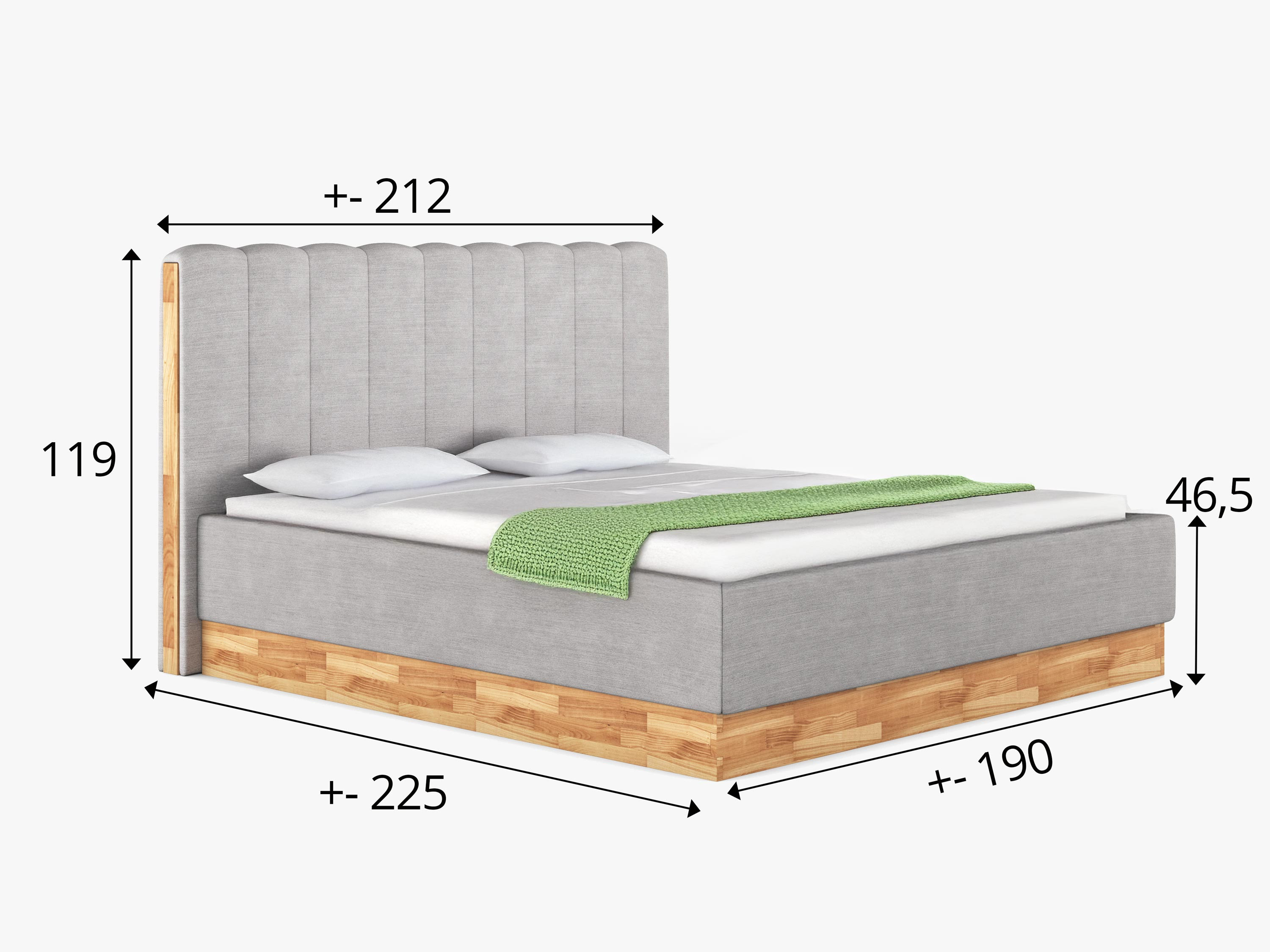 Kárpitozott Incana ágy tárolóhellyel 180 x 200 cm