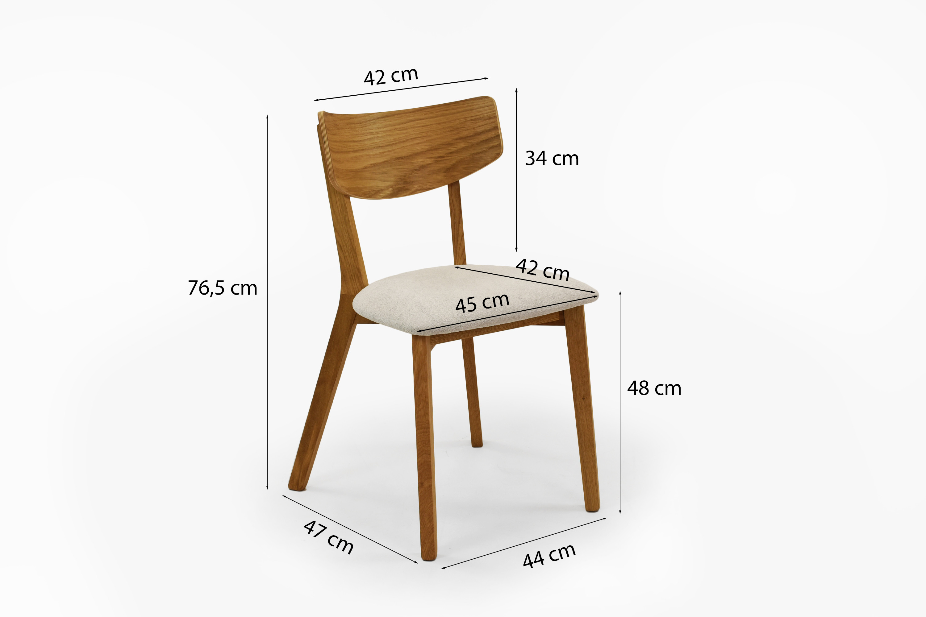 Moderná dubová stolička 