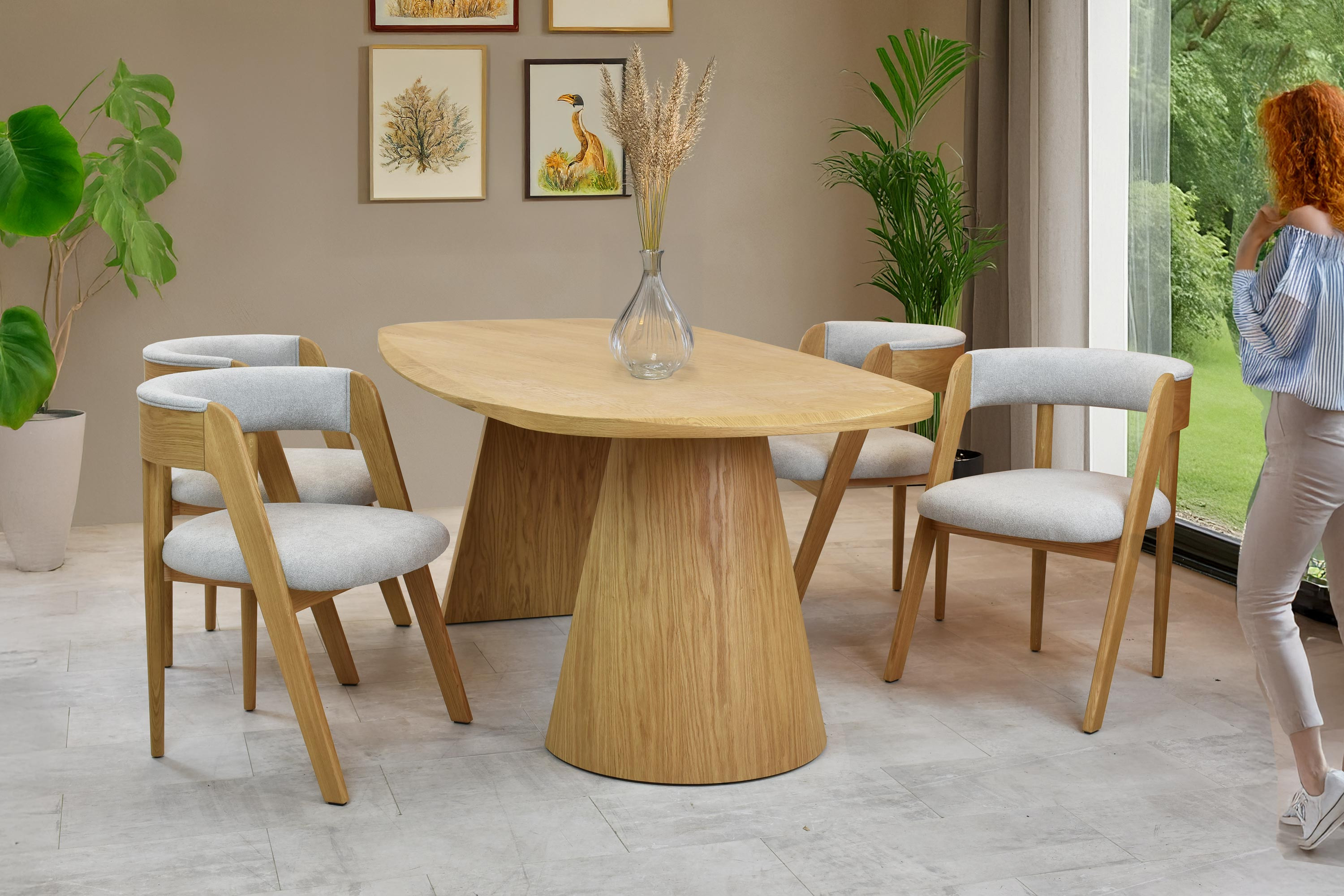 Dizájnos tölgy asztal 200 x 100 cm