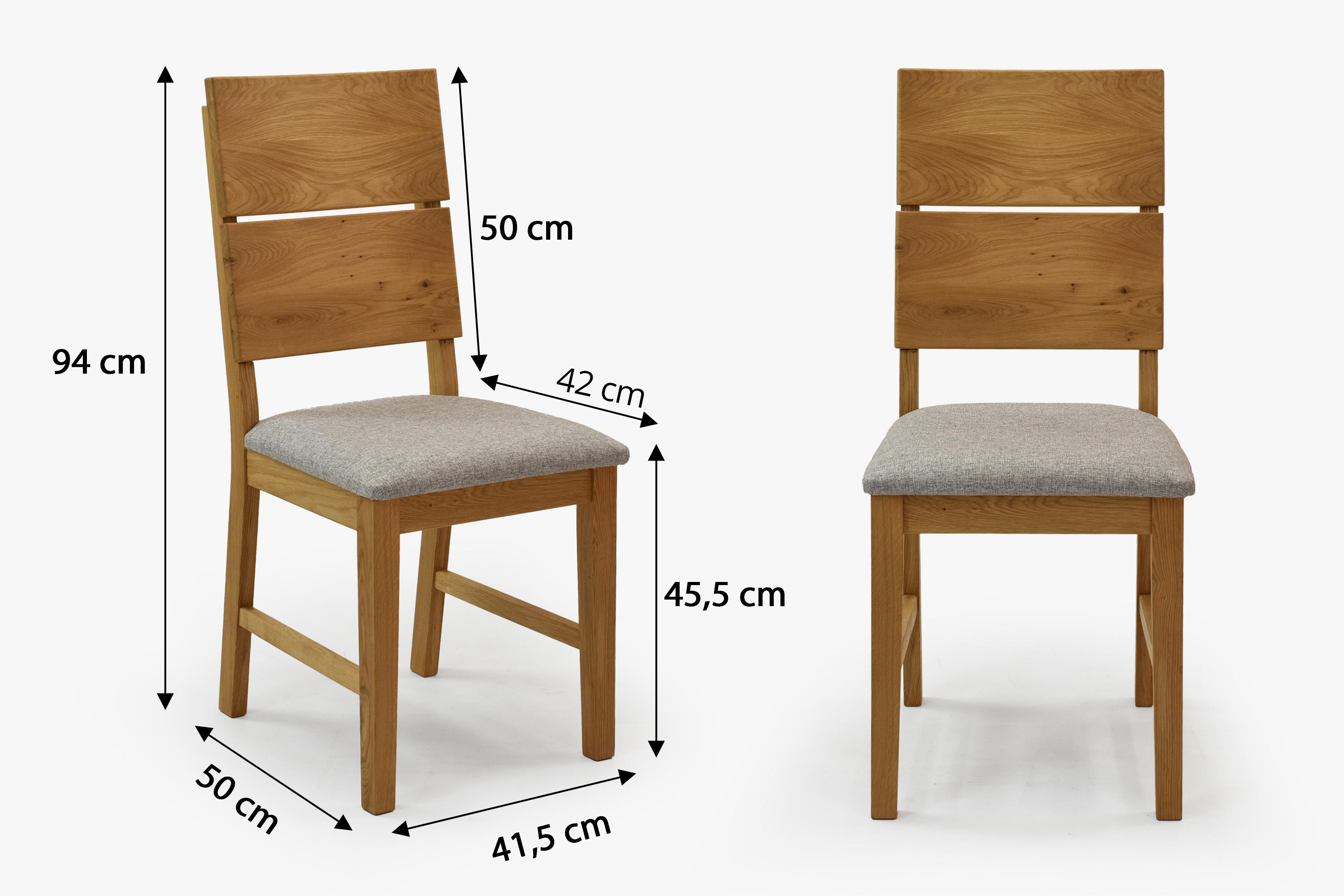 Dubová stolička Nora - sivá - MEGA akcia