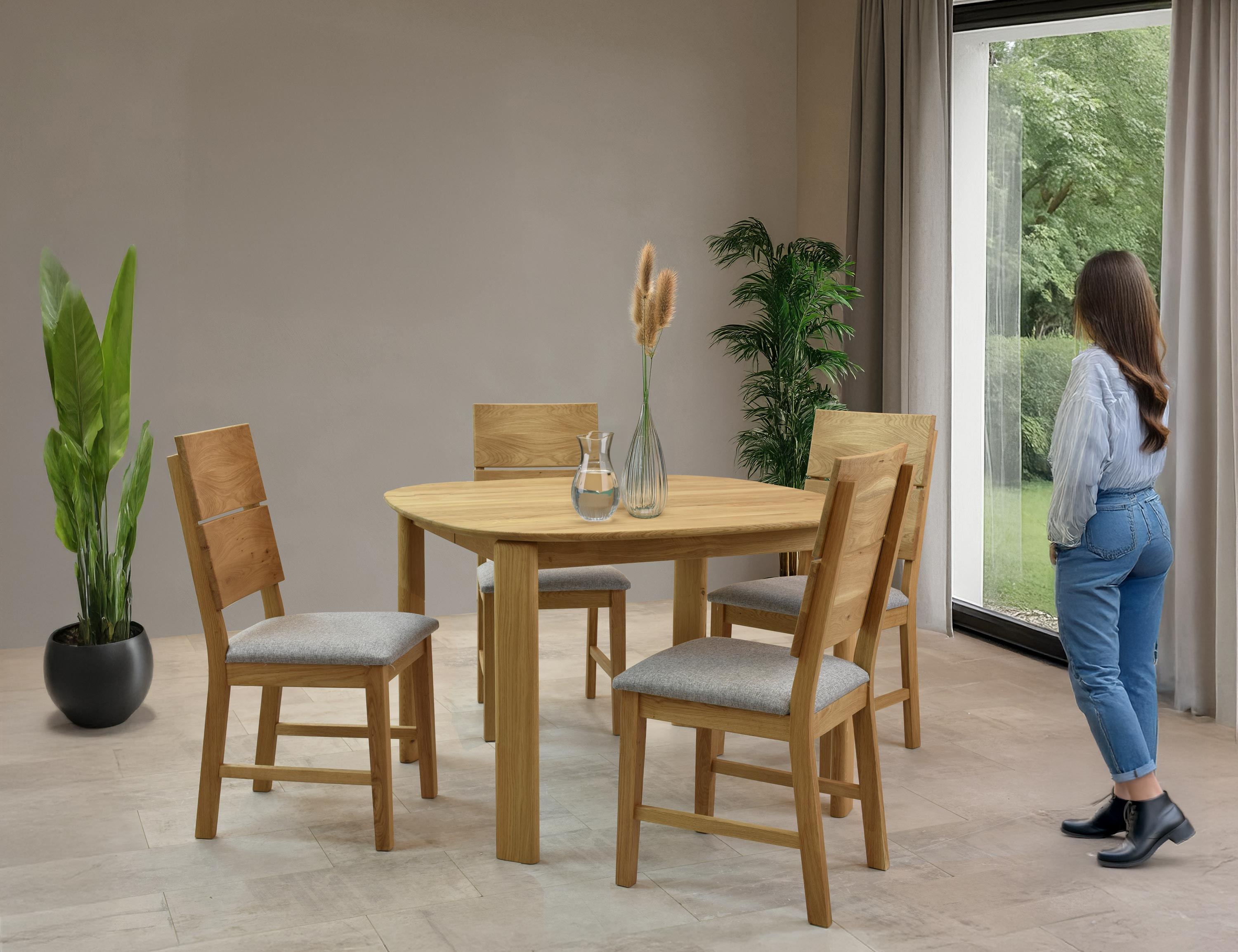 Stolička do kuchyne dubová