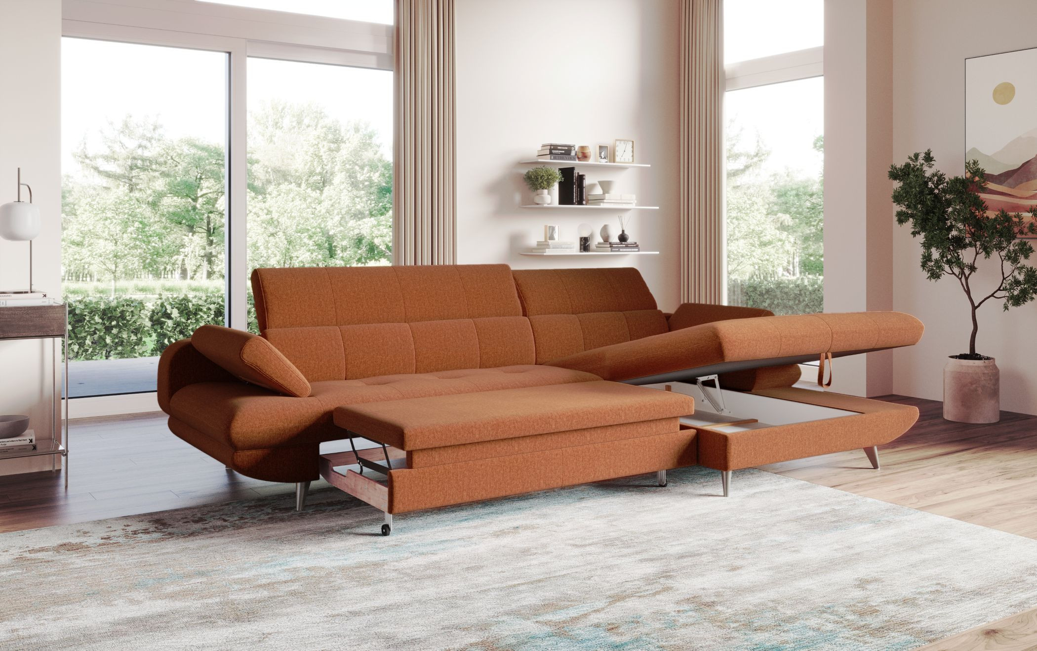 Ecksofa LIBRA 3F-RECBK 