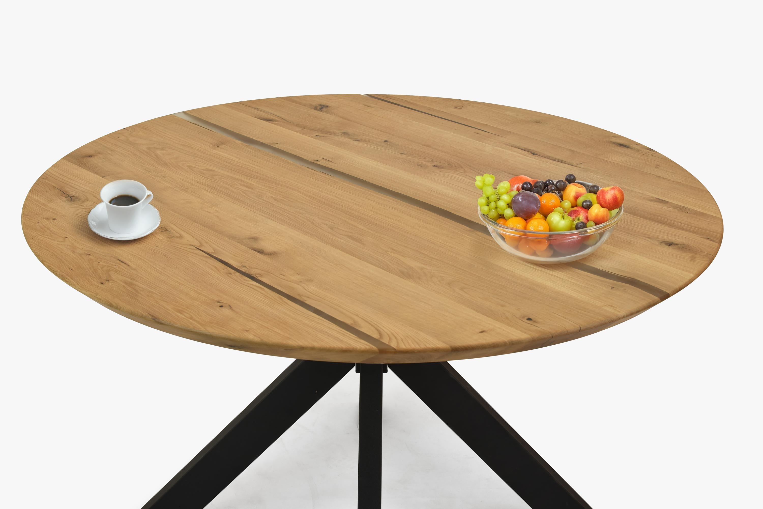 Tölgy és epoxi étkezőasztal