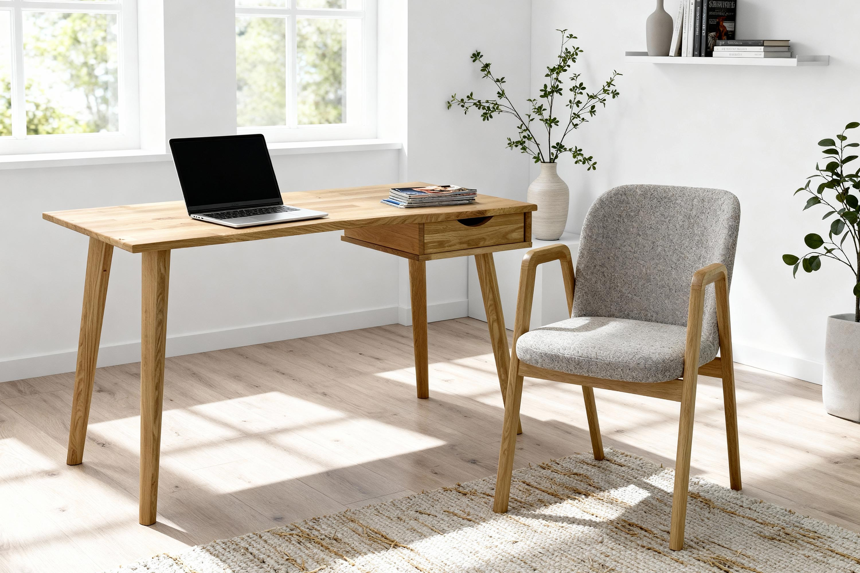 Dubový pracovný stôl