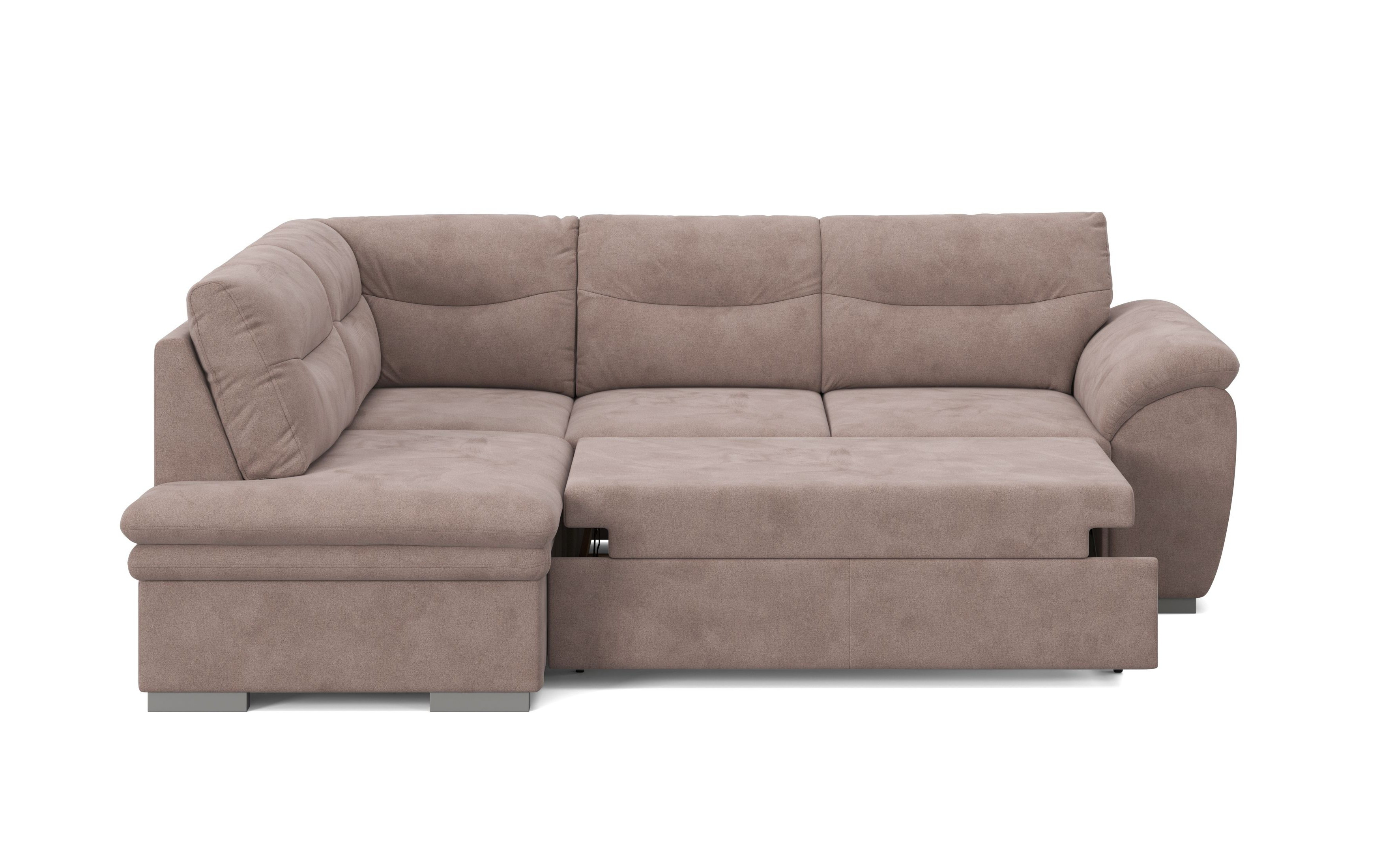 Eck-Ausziehsofa mit Stauraum